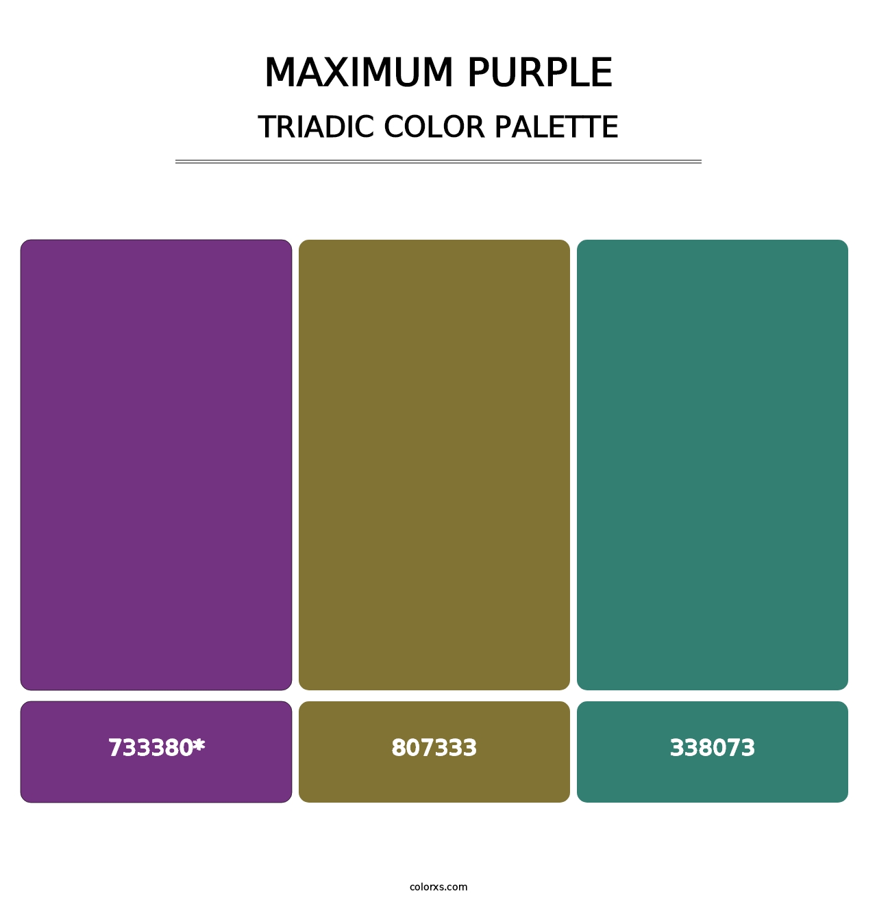 Maximum Purple - Triadic Color Palette
