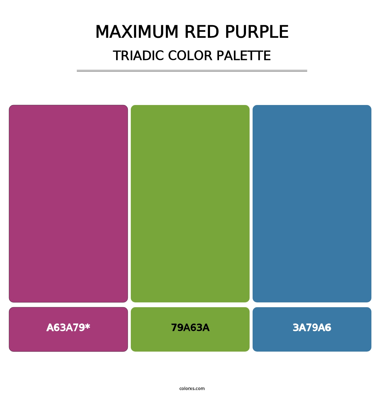 Maximum Red Purple - Triadic Color Palette