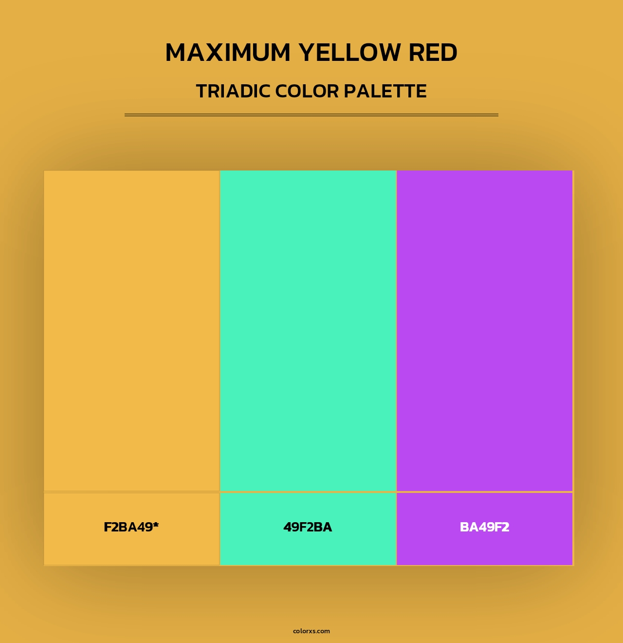 Maximum Yellow Red - Triadic Color Palette
