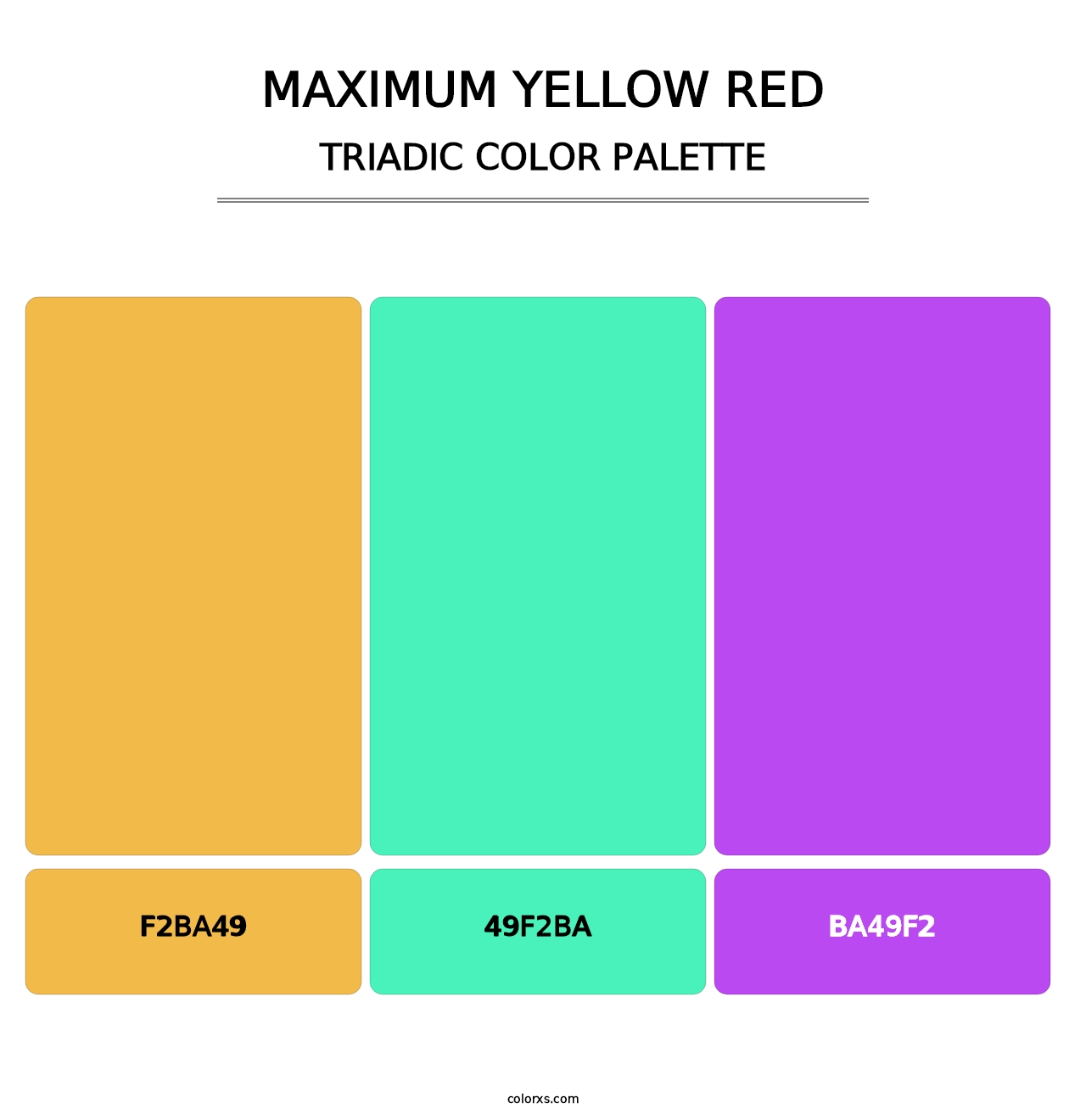Maximum Yellow Red - Triadic Color Palette
