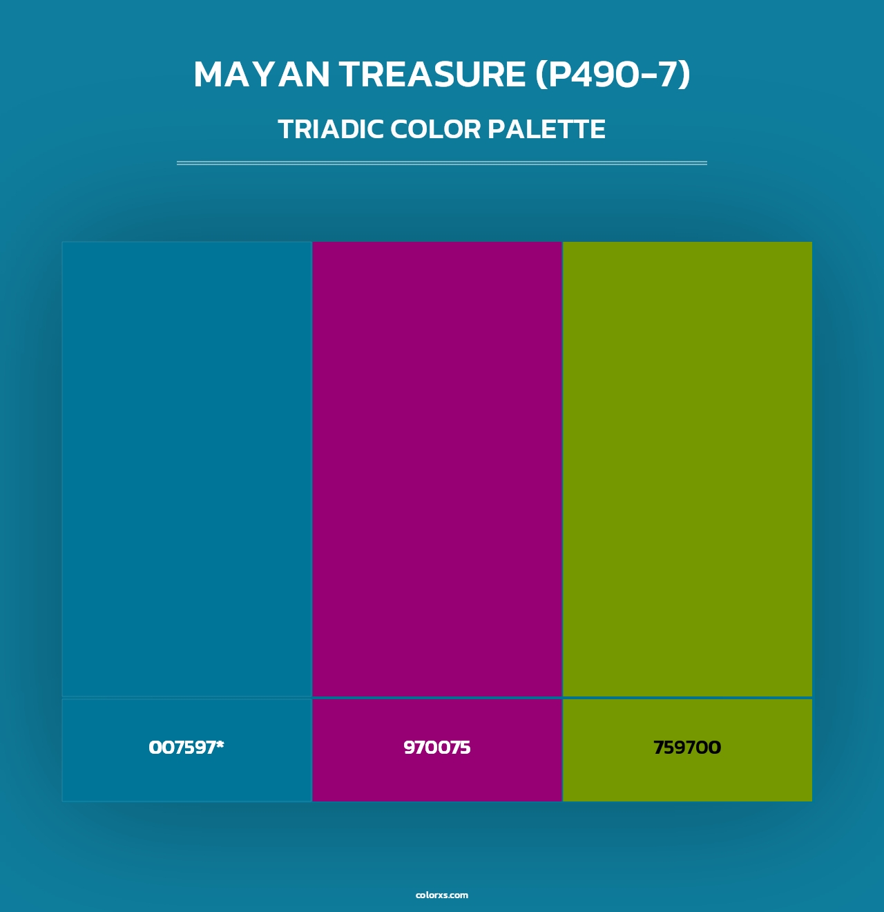 Mayan Treasure (P490-7) - Triadic Color Palette