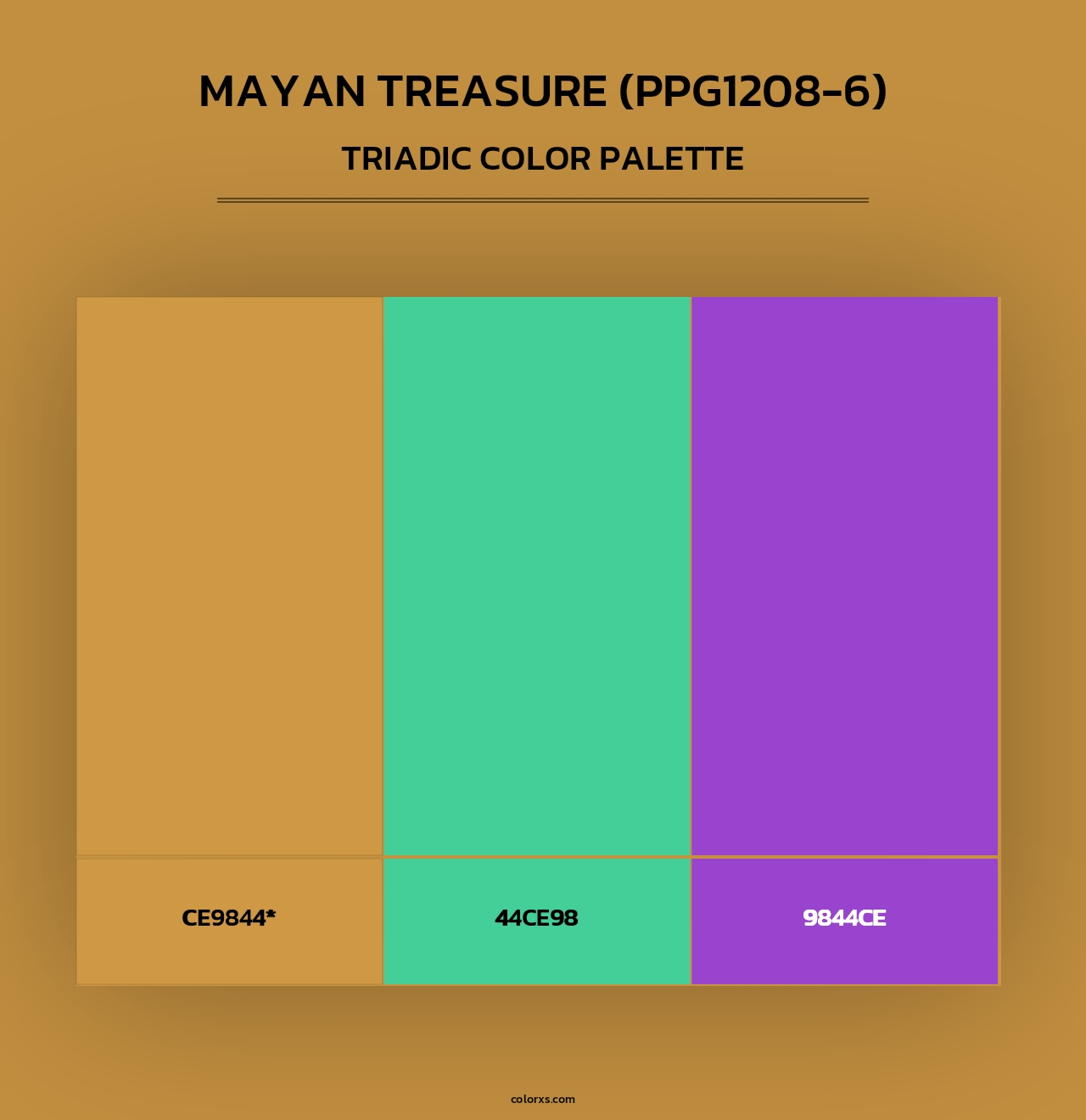 Mayan Treasure (PPG1208-6) - Triadic Color Palette