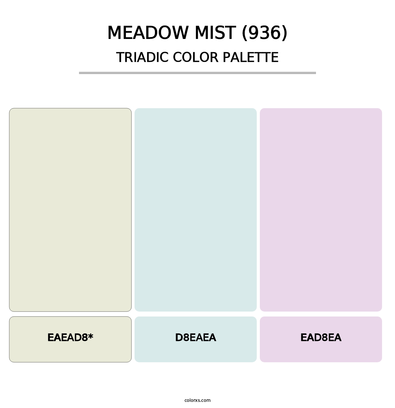 Meadow Mist (936) - Triadic Color Palette