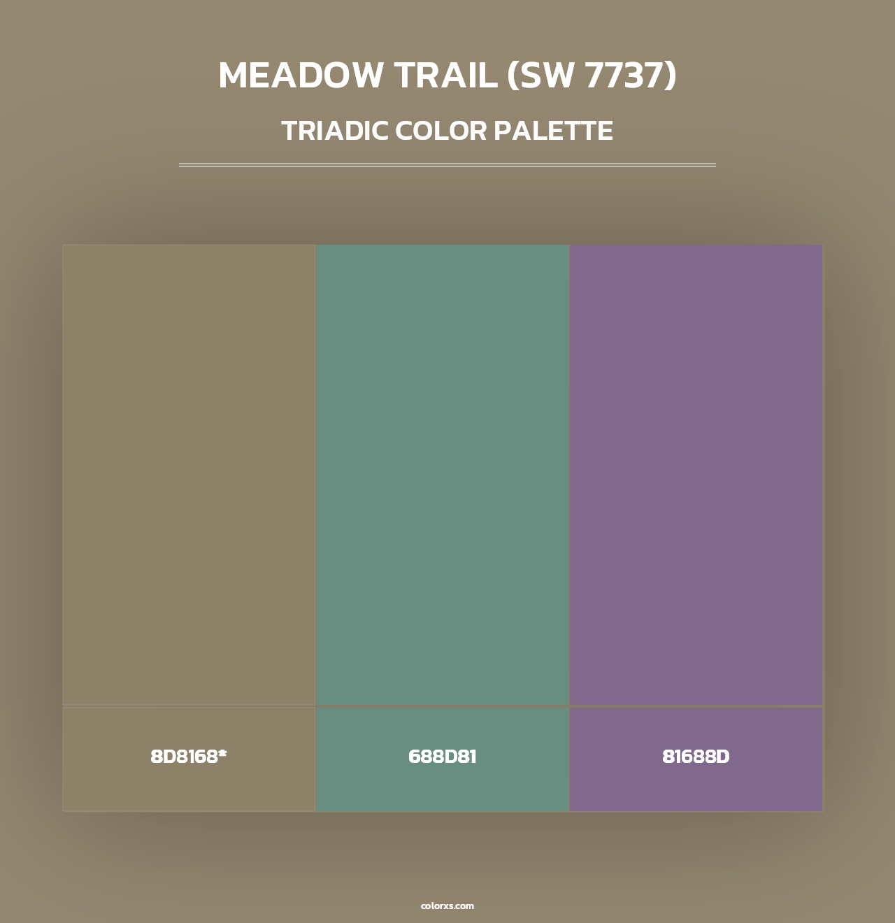 Meadow Trail (SW 7737) - Triadic Color Palette