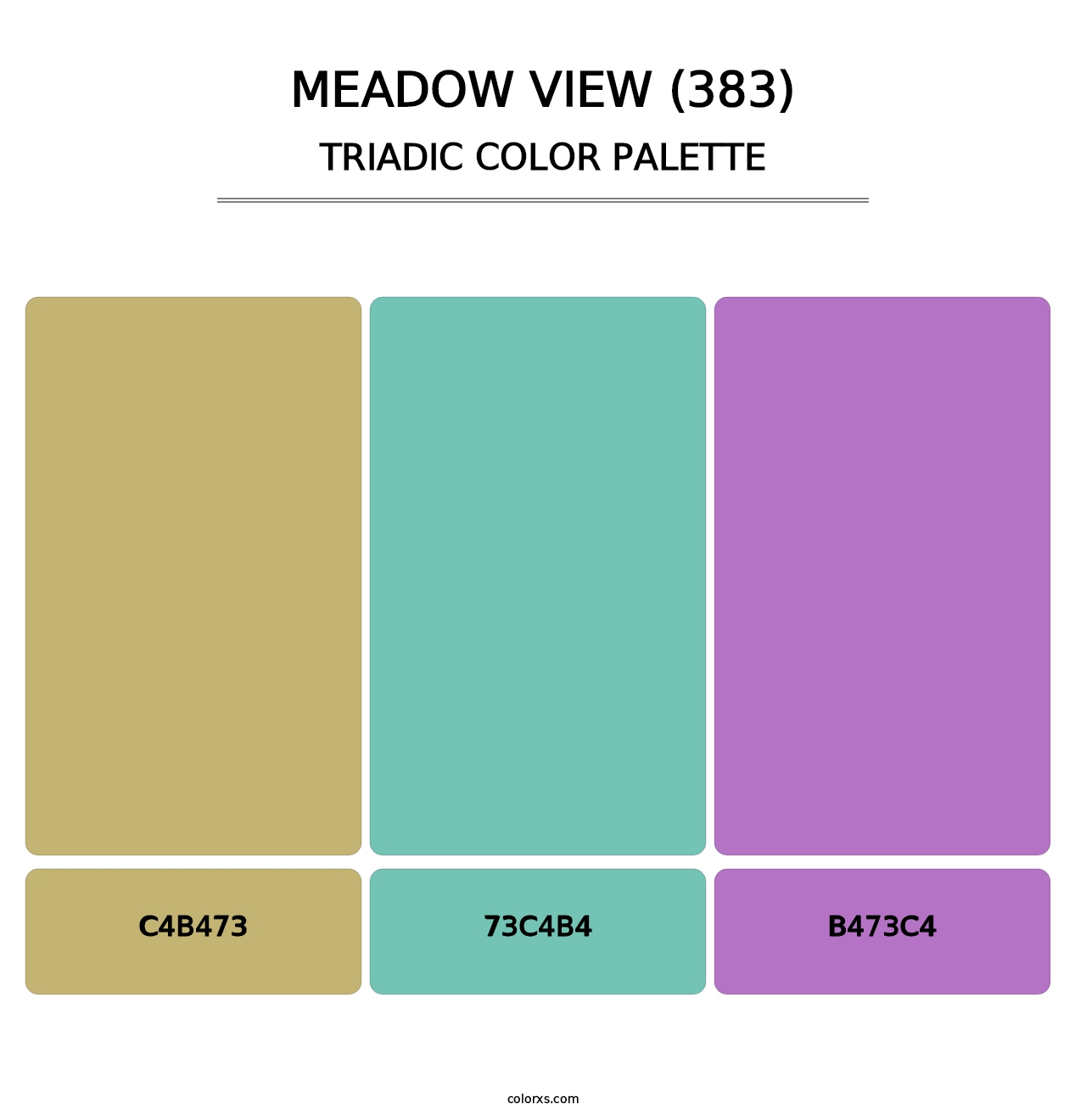 Meadow View (383) - Triadic Color Palette