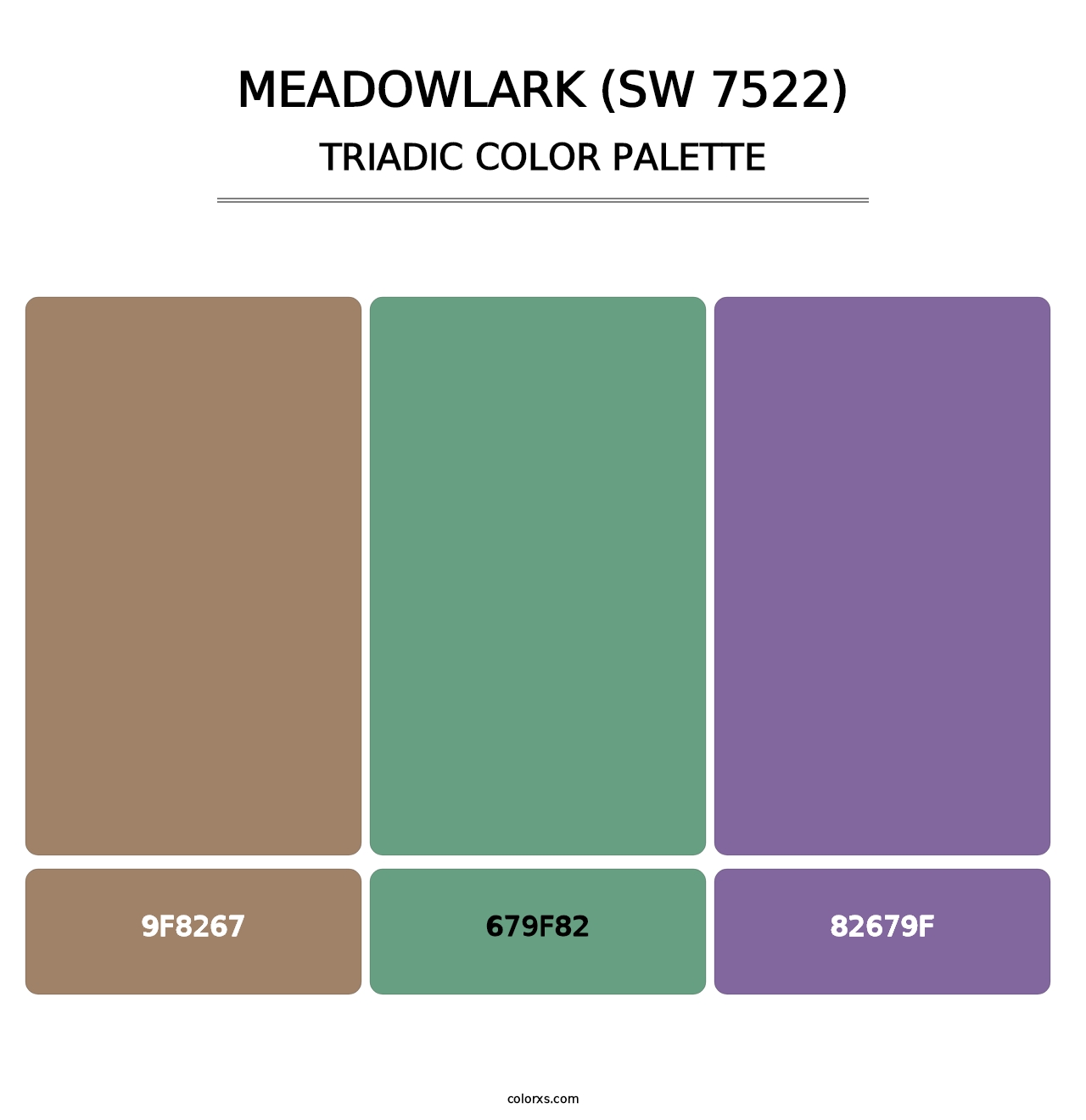 Meadowlark (SW 7522) - Triadic Color Palette