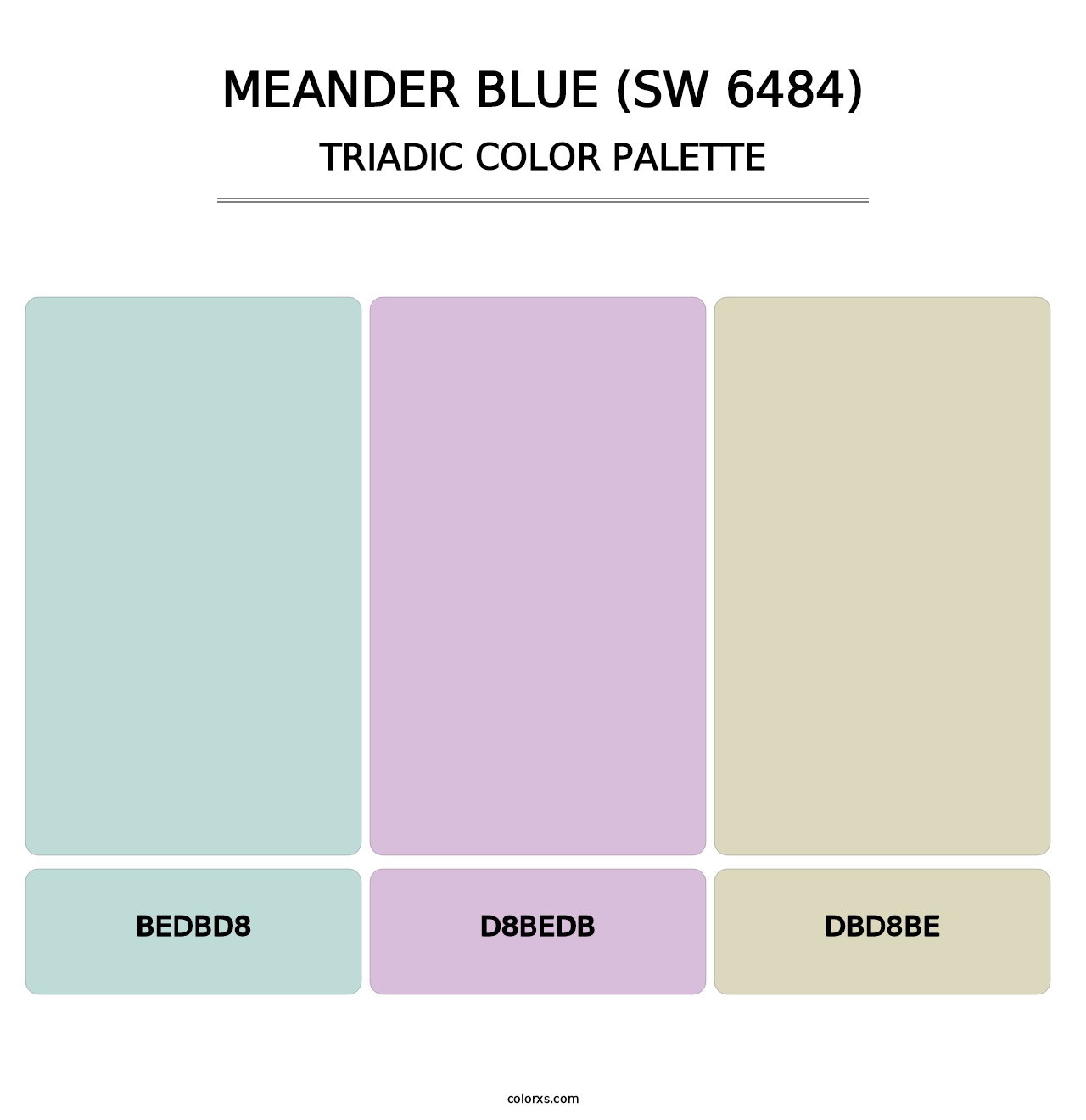 Meander Blue (SW 6484) - Triadic Color Palette