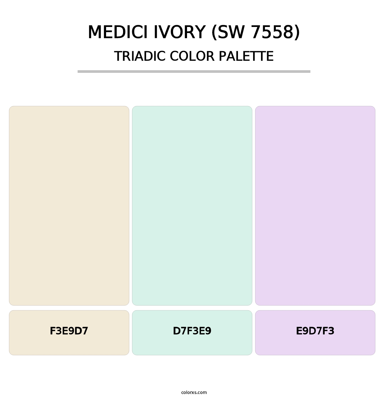 Medici Ivory (SW 7558) - Triadic Color Palette