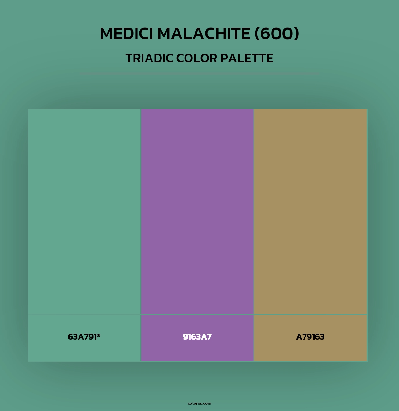Medici Malachite (600) - Triadic Color Palette