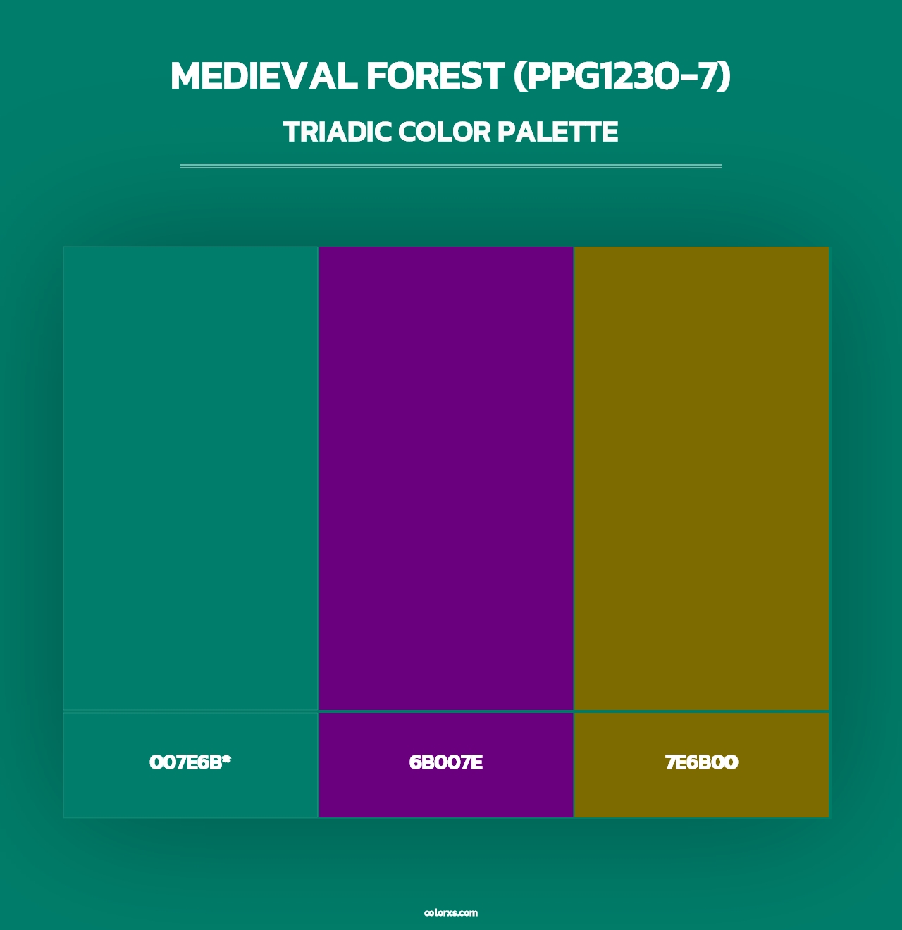 Medieval Forest (PPG1230-7) - Triadic Color Palette