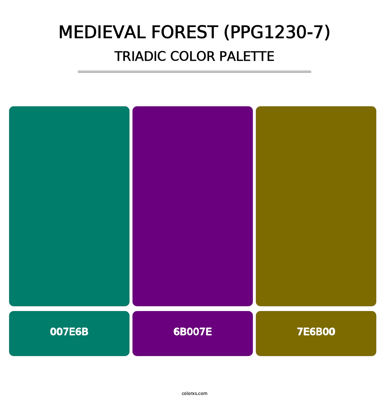 Medieval Forest (PPG1230-7) - Triadic Color Palette