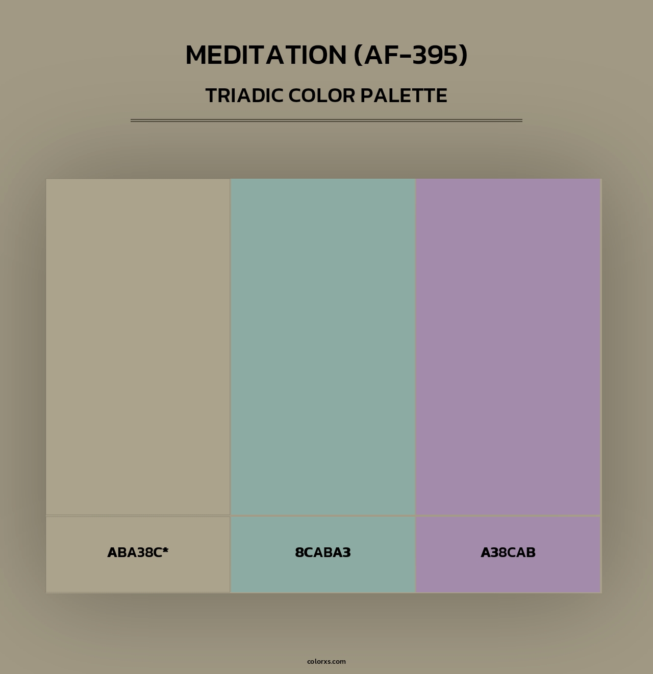 Meditation (AF-395) - Triadic Color Palette