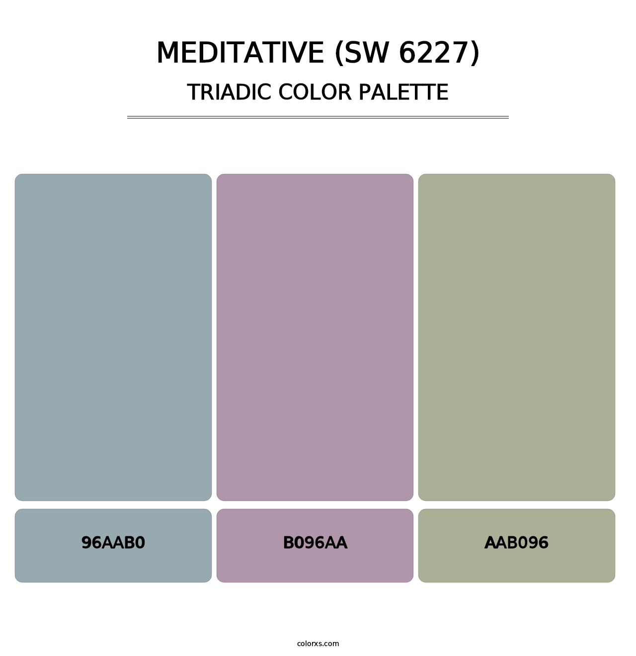 Meditative (SW 6227) - Triadic Color Palette