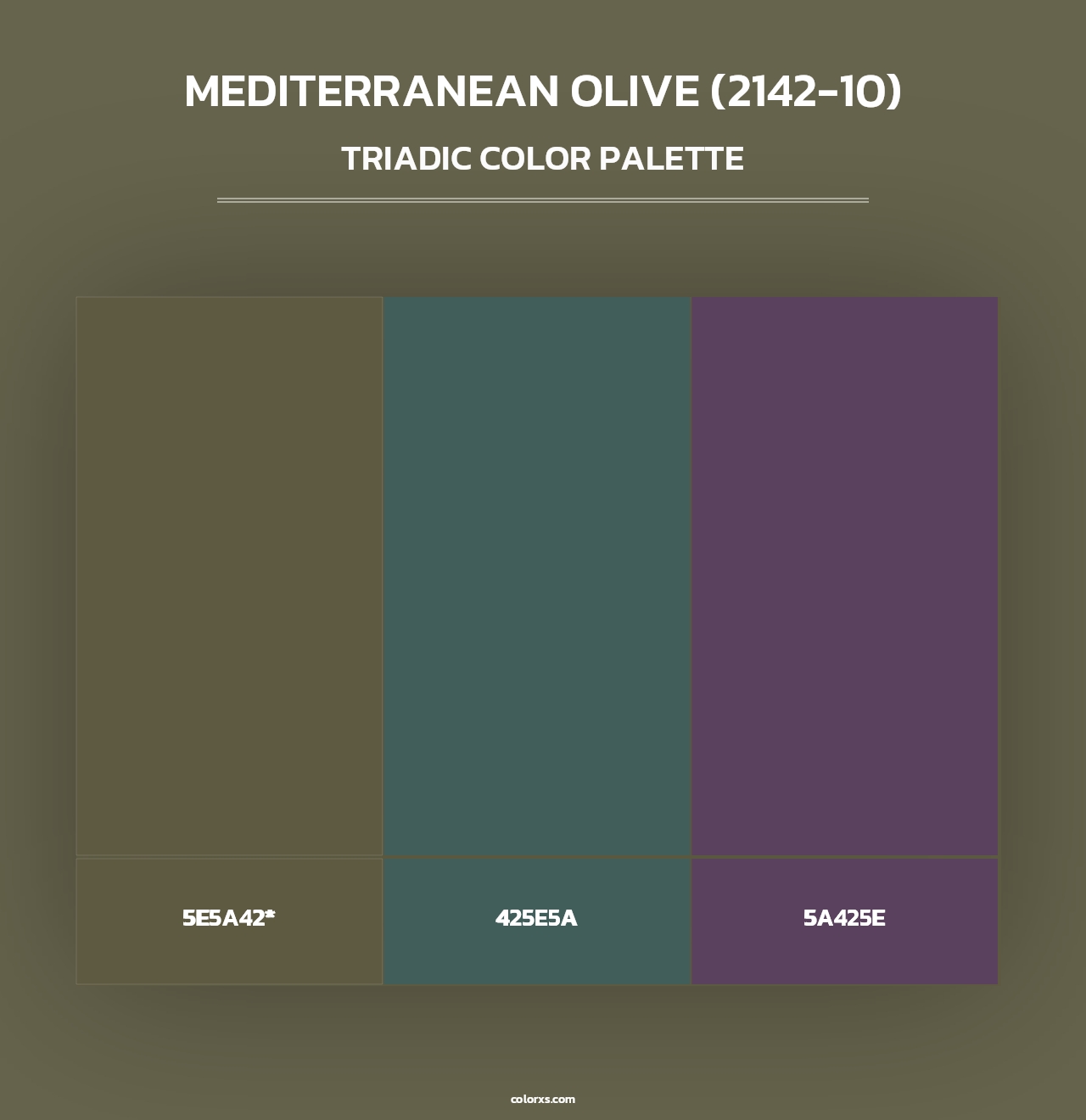 Mediterranean Olive (2142-10) - Triadic Color Palette