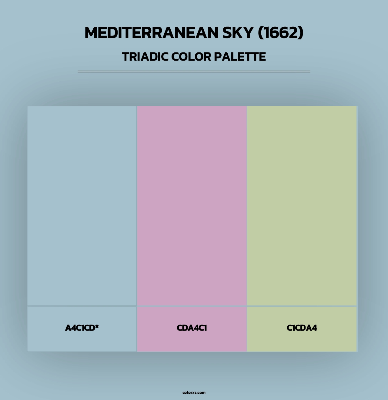 Mediterranean Sky (1662) - Triadic Color Palette