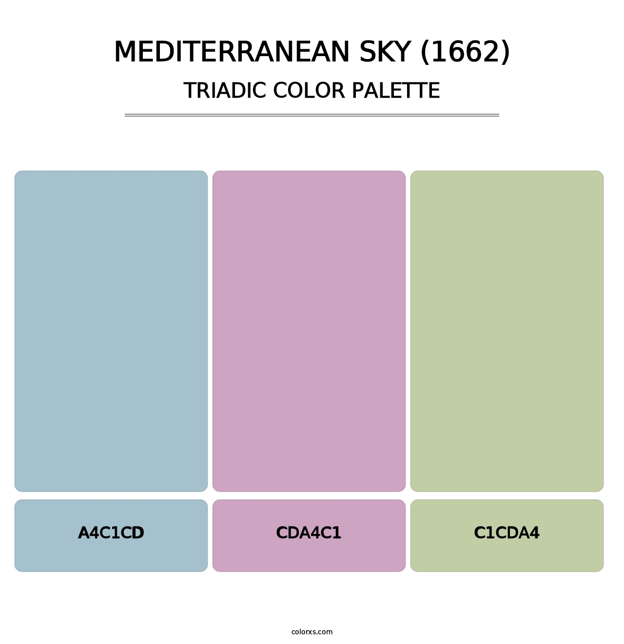 Mediterranean Sky (1662) - Triadic Color Palette