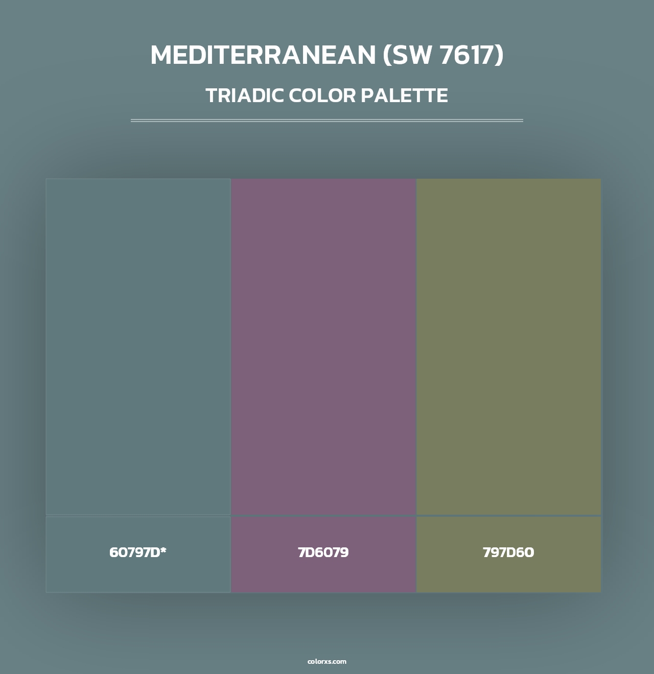Mediterranean (SW 7617) - Triadic Color Palette