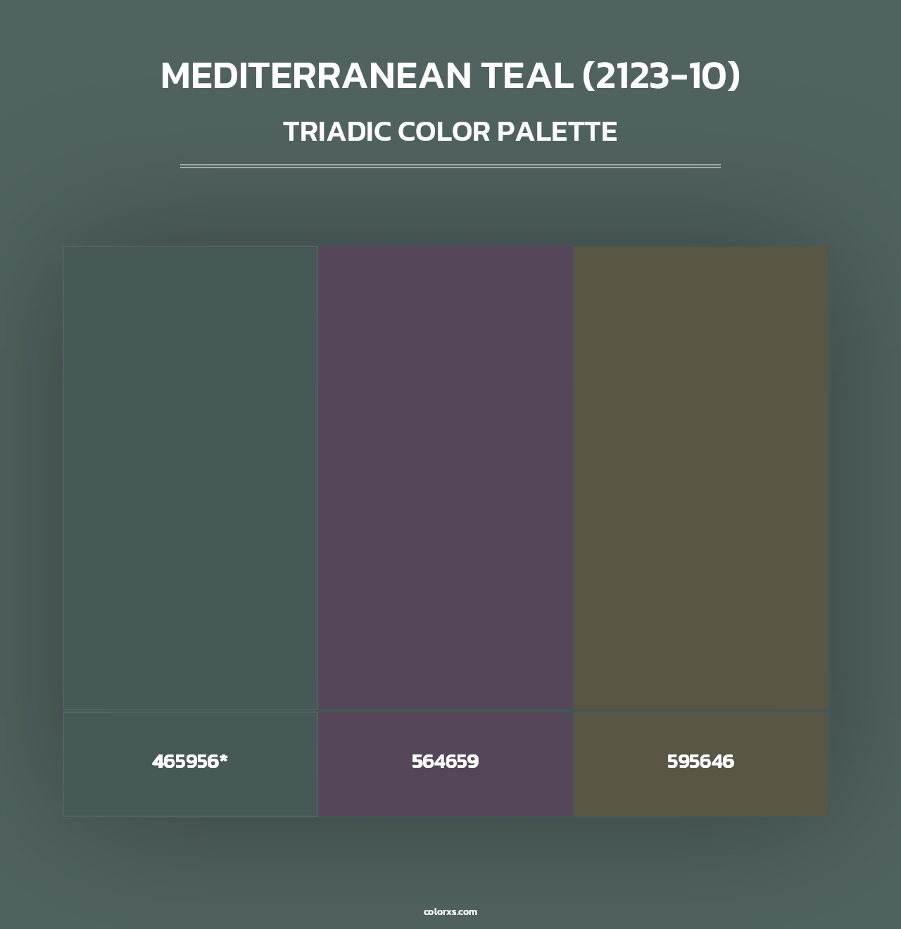 Mediterranean Teal (2123-10) - Triadic Color Palette