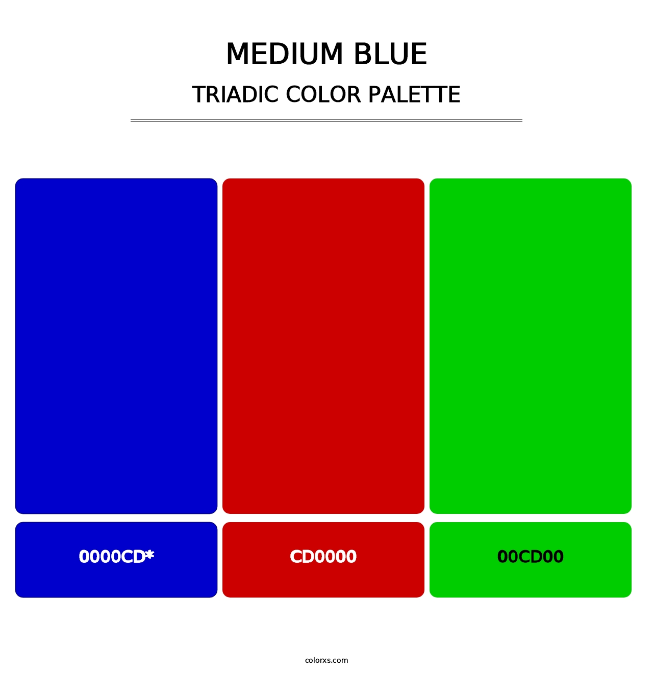 Medium Blue - Triadic Color Palette