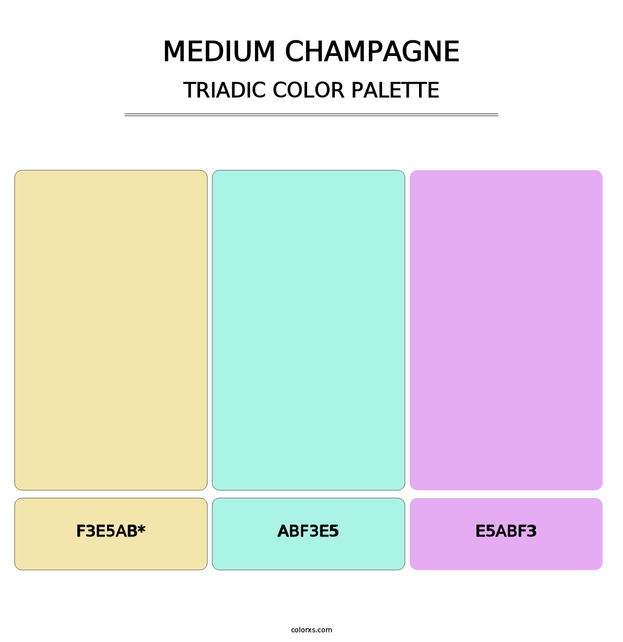 Medium Champagne - Triadic Color Palette