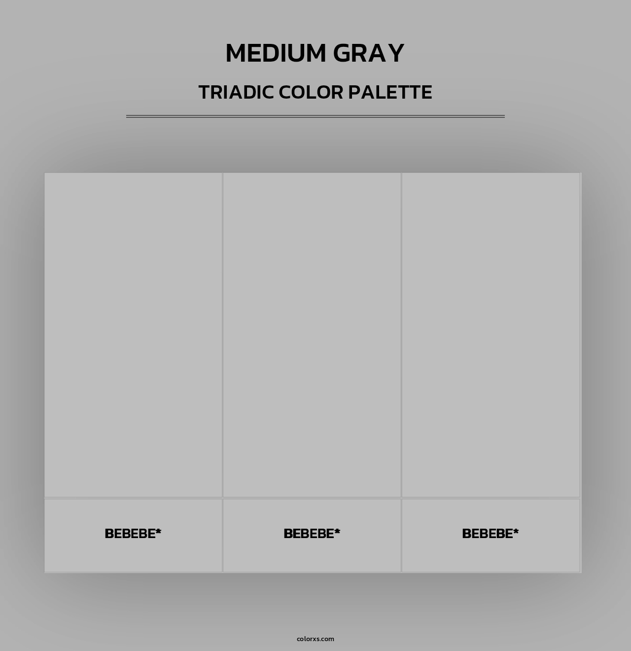 Medium Gray - Triadic Color Palette