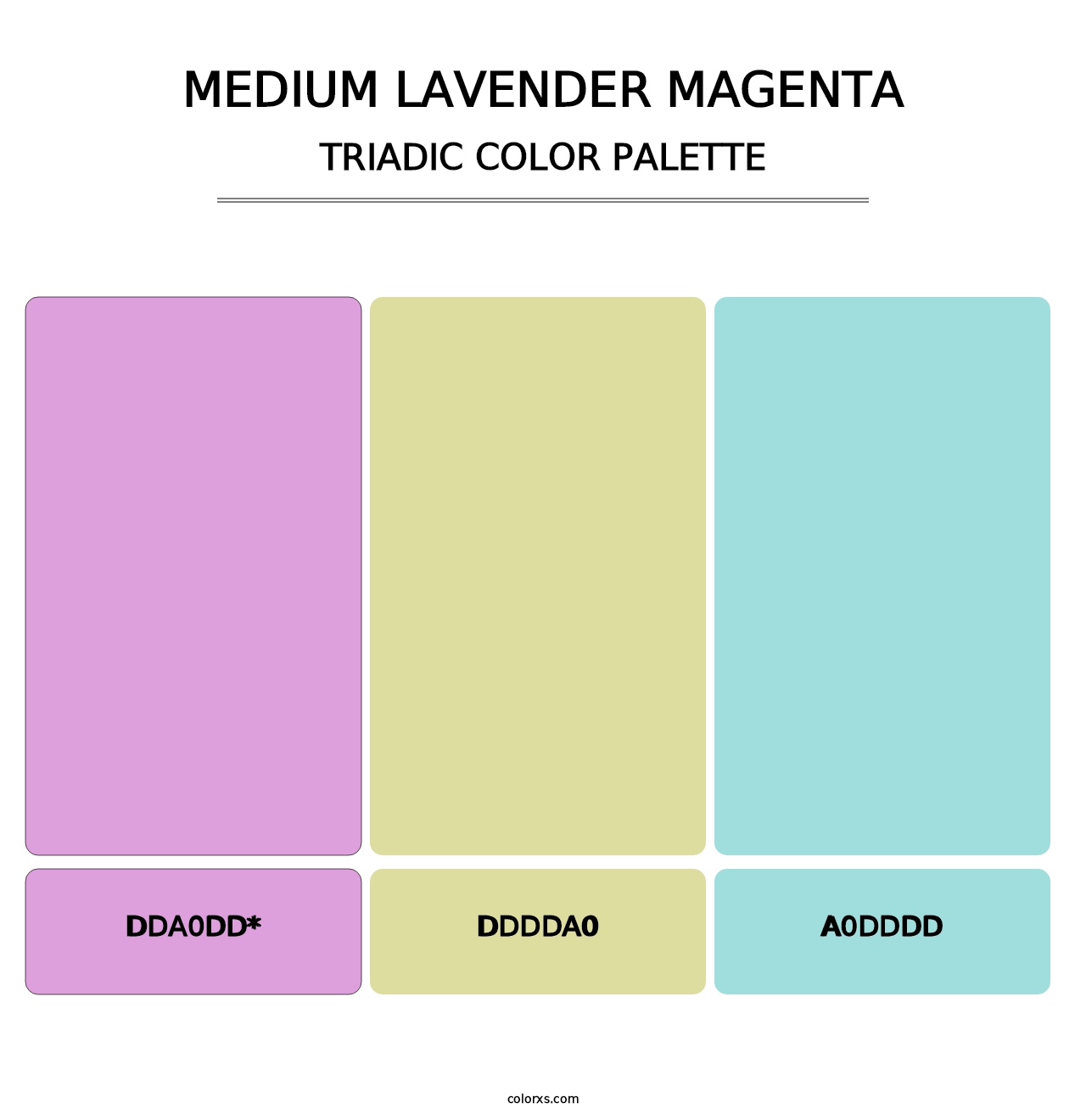 Medium Lavender Magenta - Triadic Color Palette