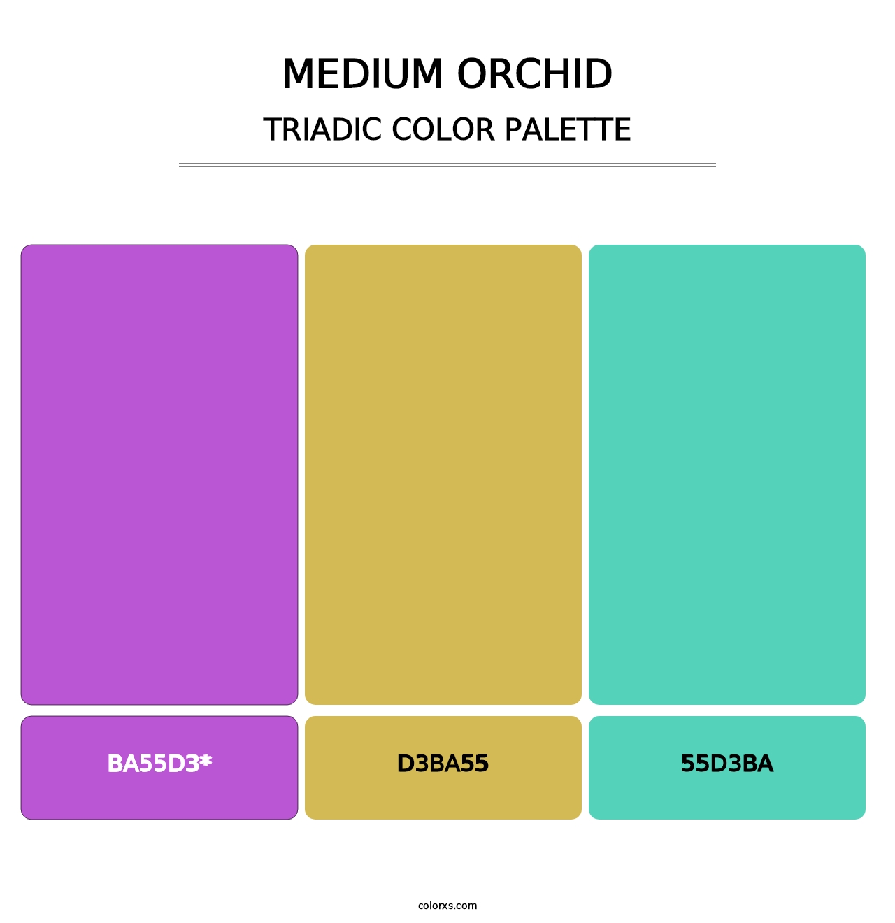 Medium Orchid - Triadic Color Palette