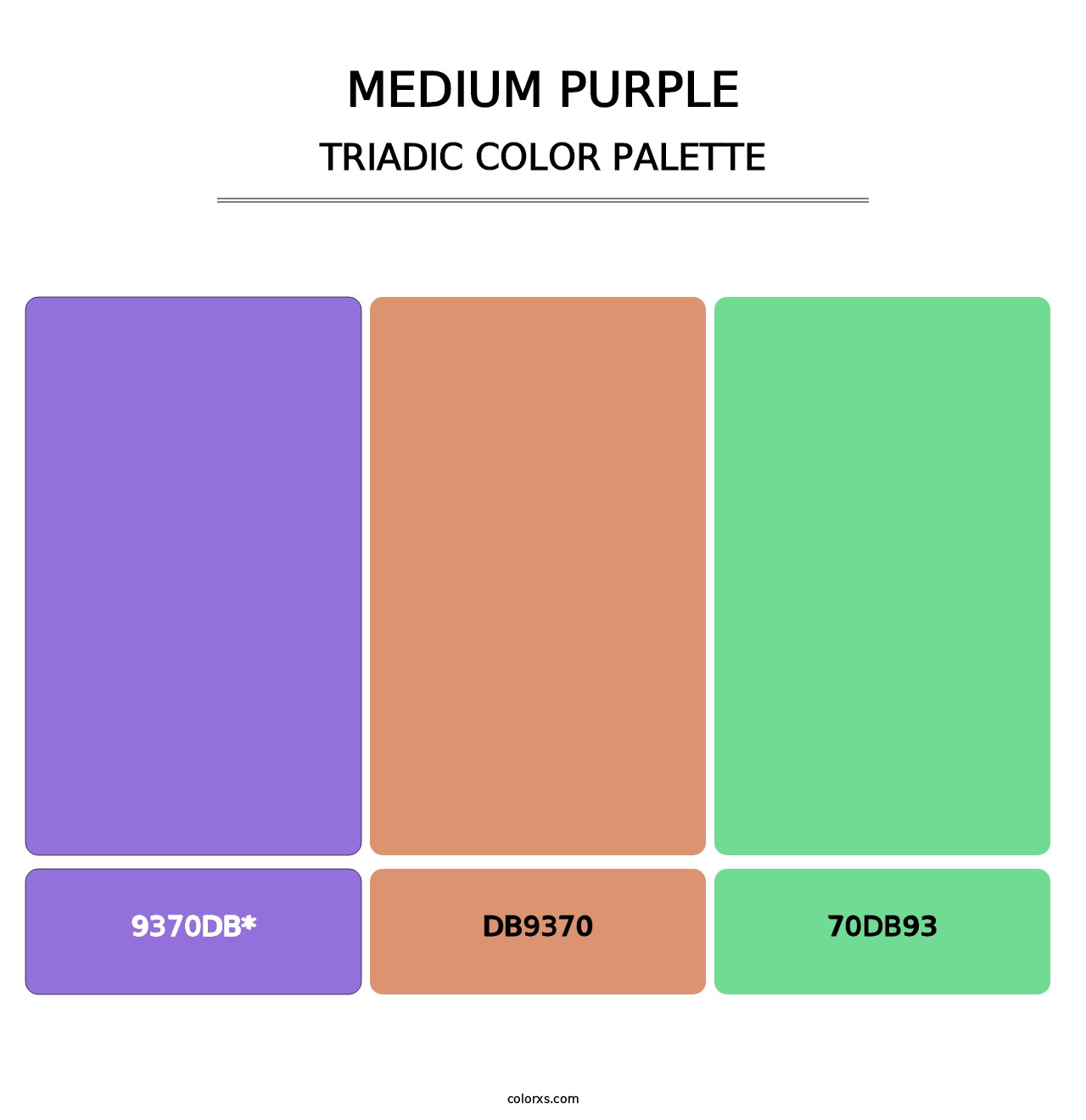 Medium Purple - Triadic Color Palette