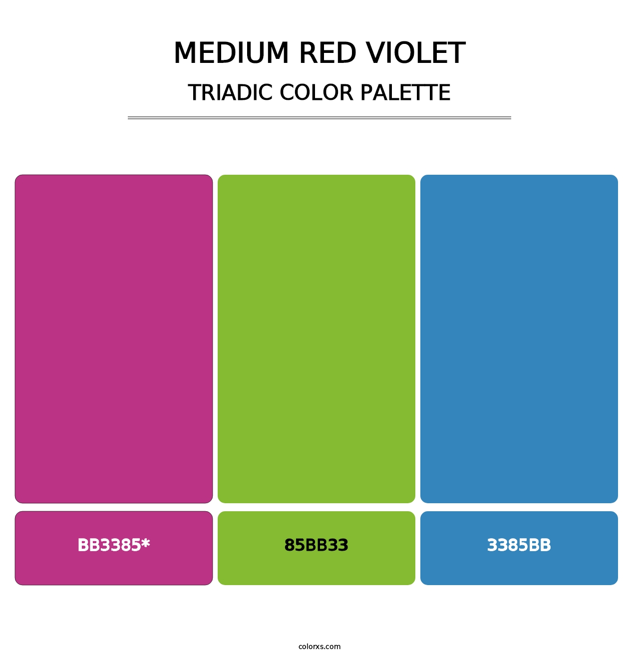 Medium Red Violet - Triadic Color Palette