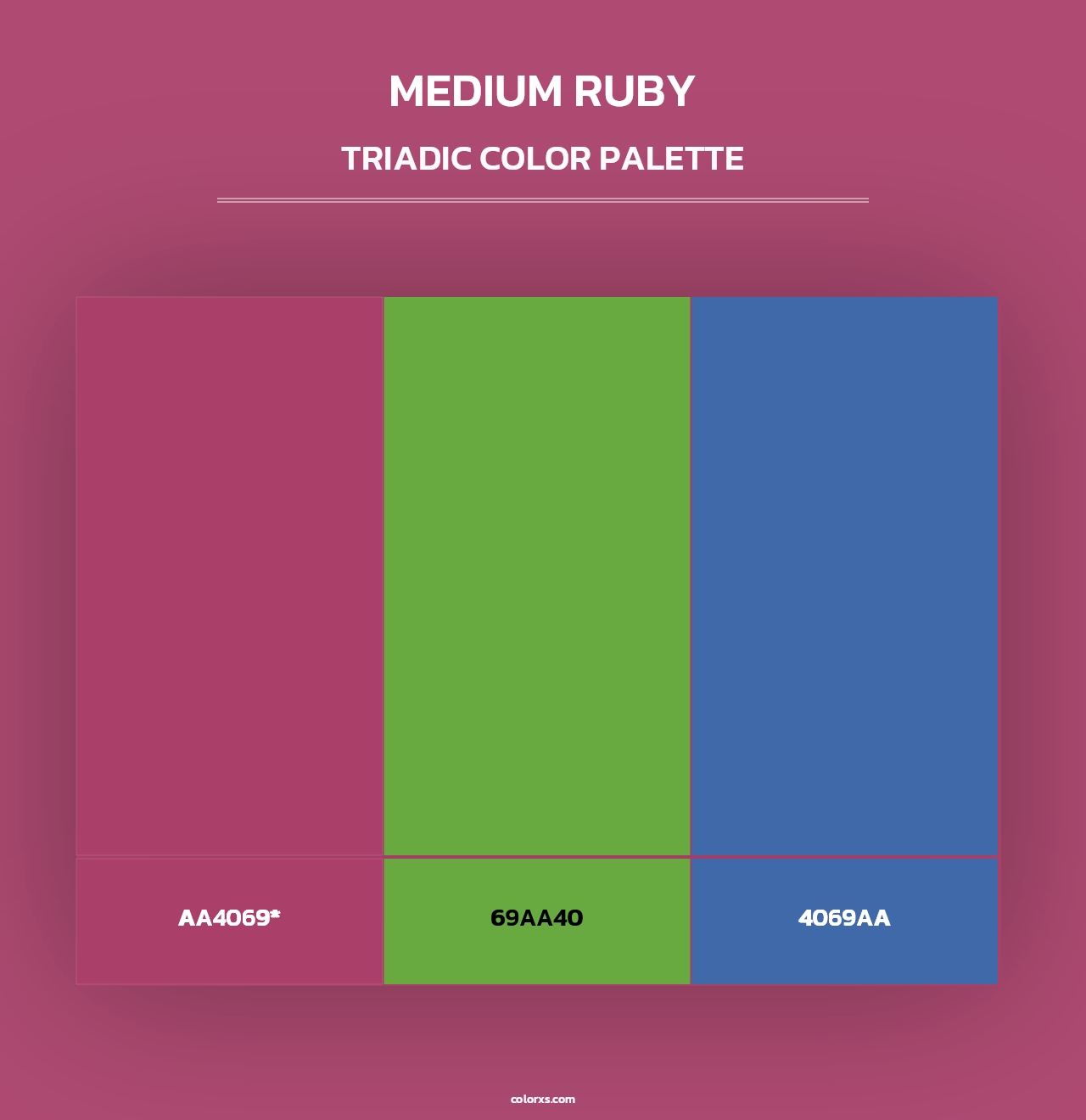 Medium Ruby - Triadic Color Palette
