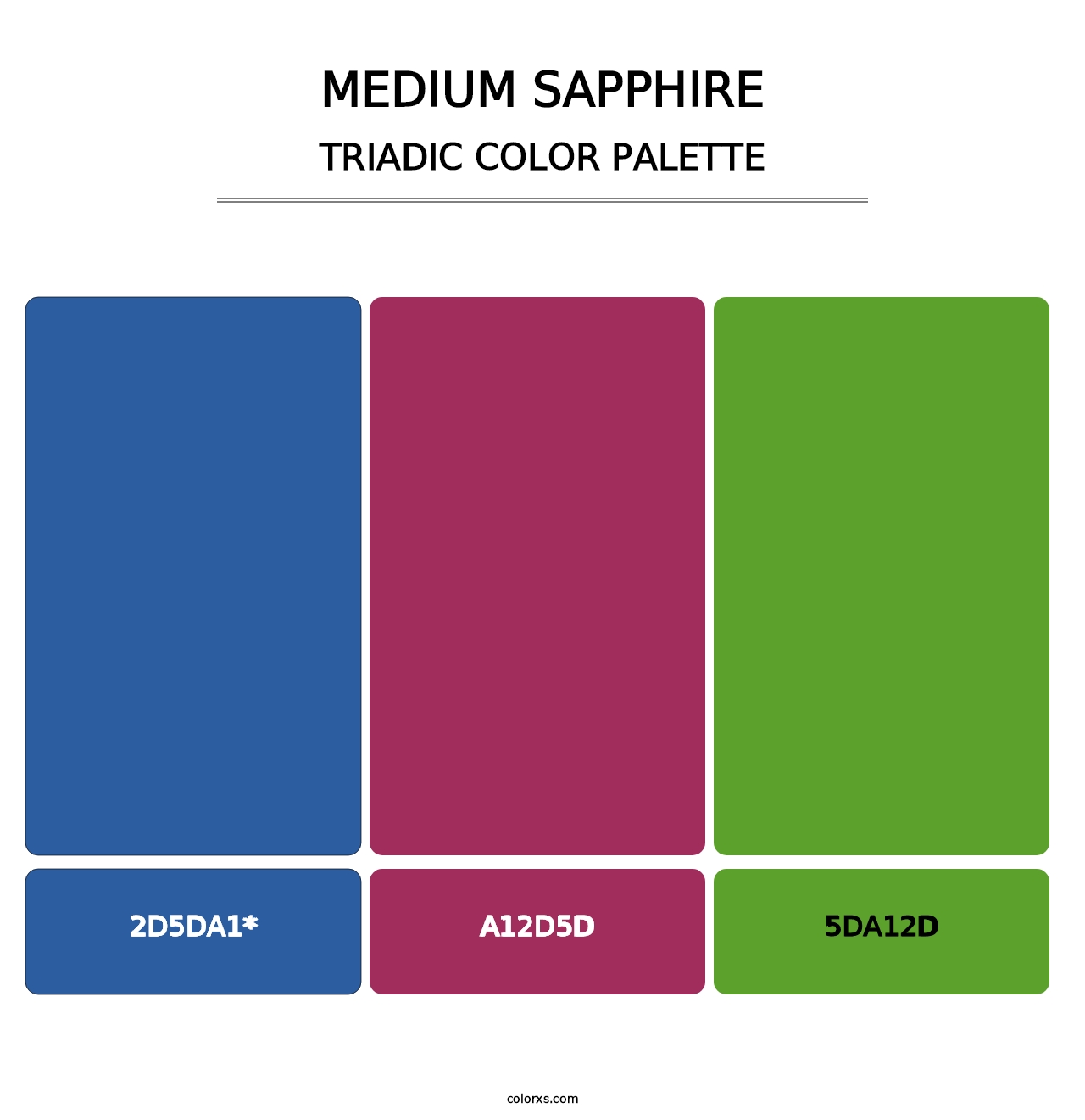 Medium Sapphire - Triadic Color Palette