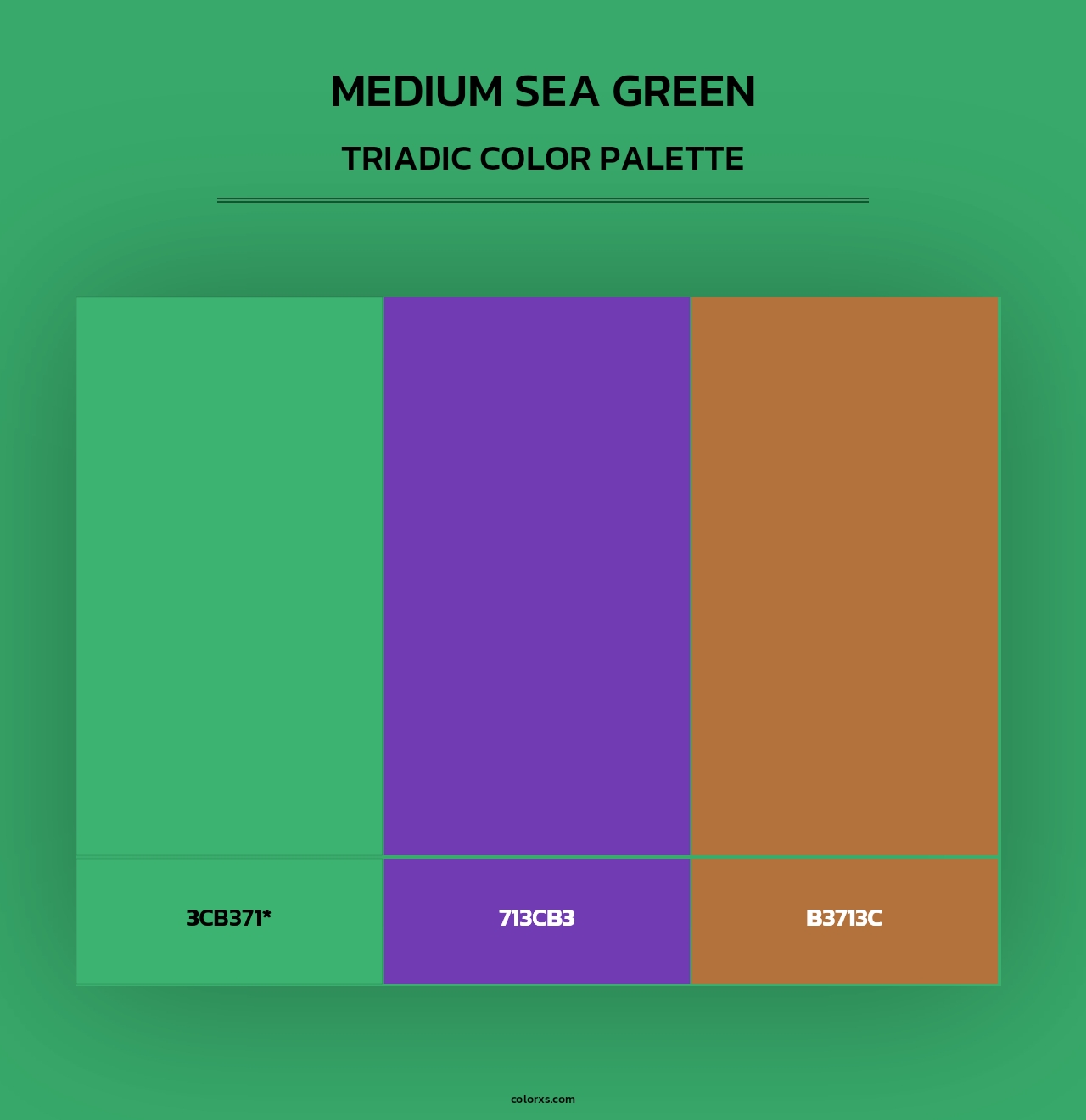 Medium Sea Green - Triadic Color Palette