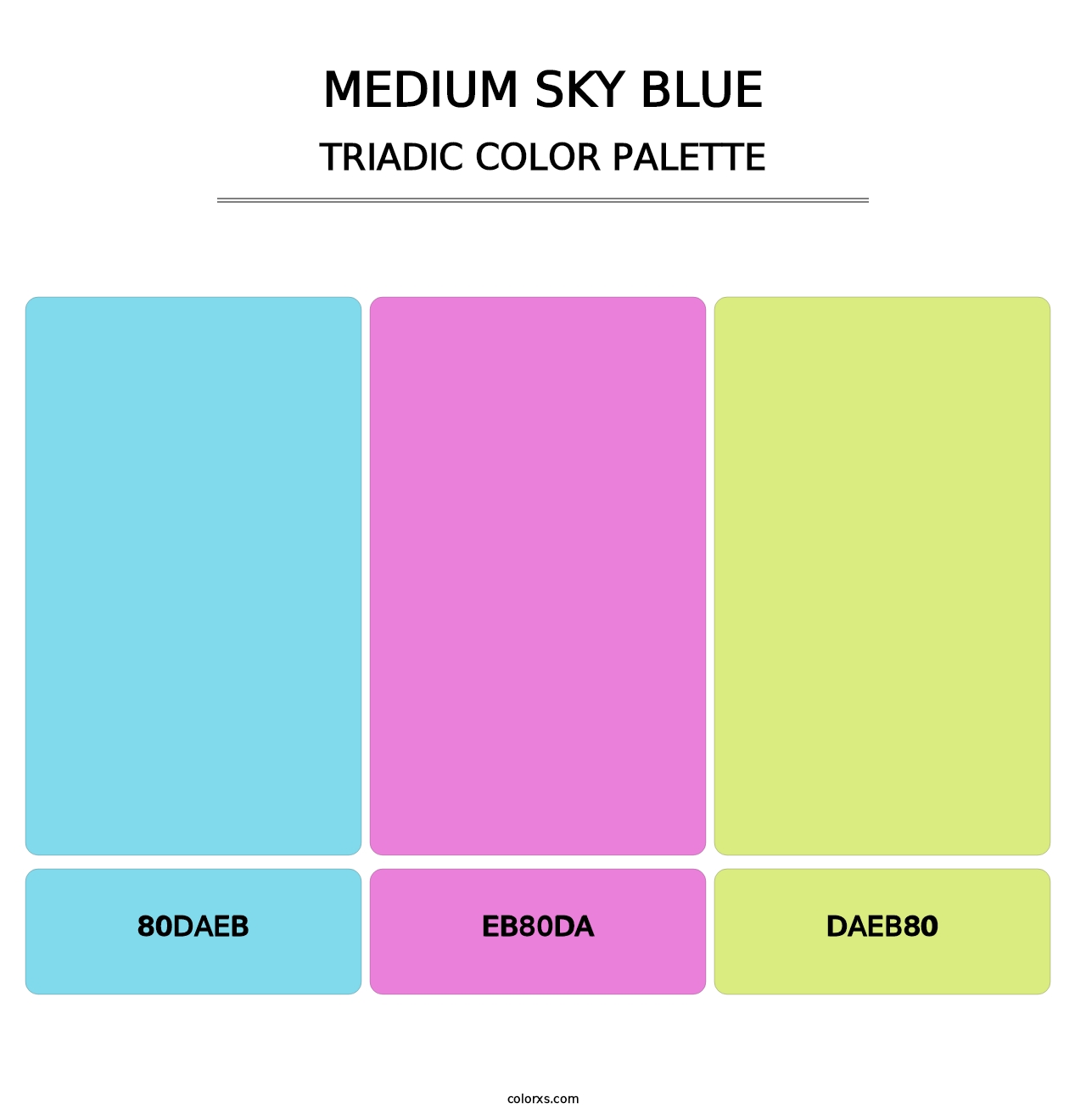 Medium Sky Blue - Triadic Color Palette