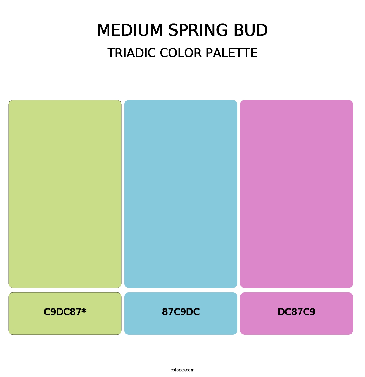 Medium Spring Bud - Triadic Color Palette