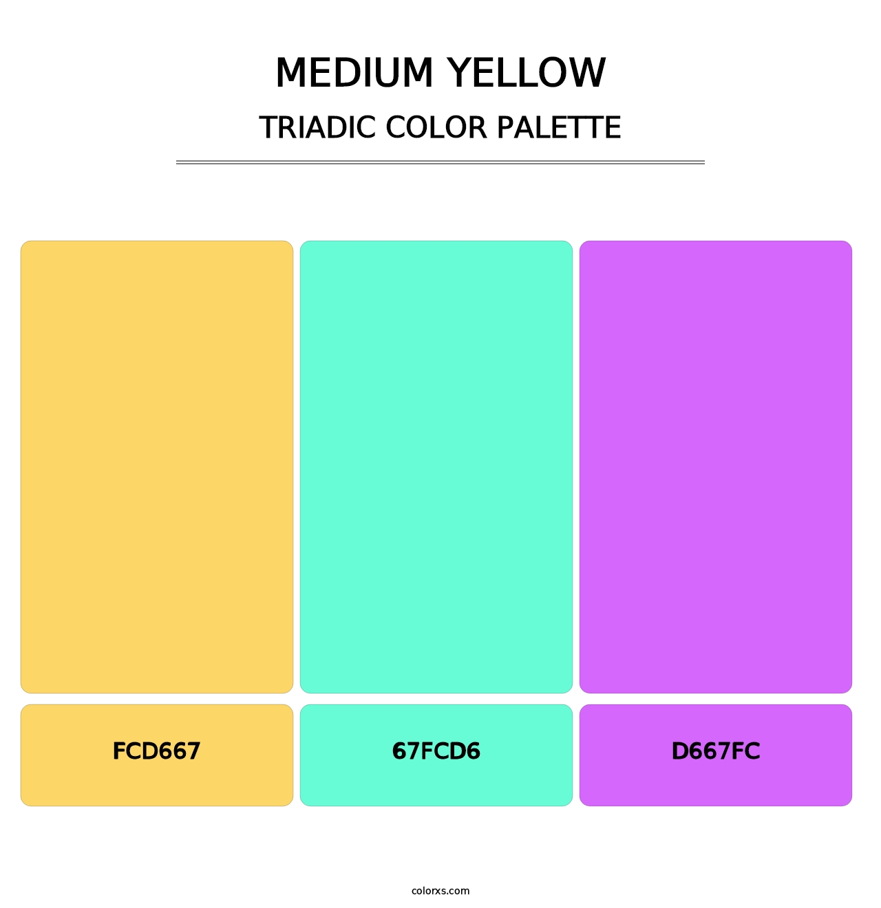 Medium Yellow - Triadic Color Palette