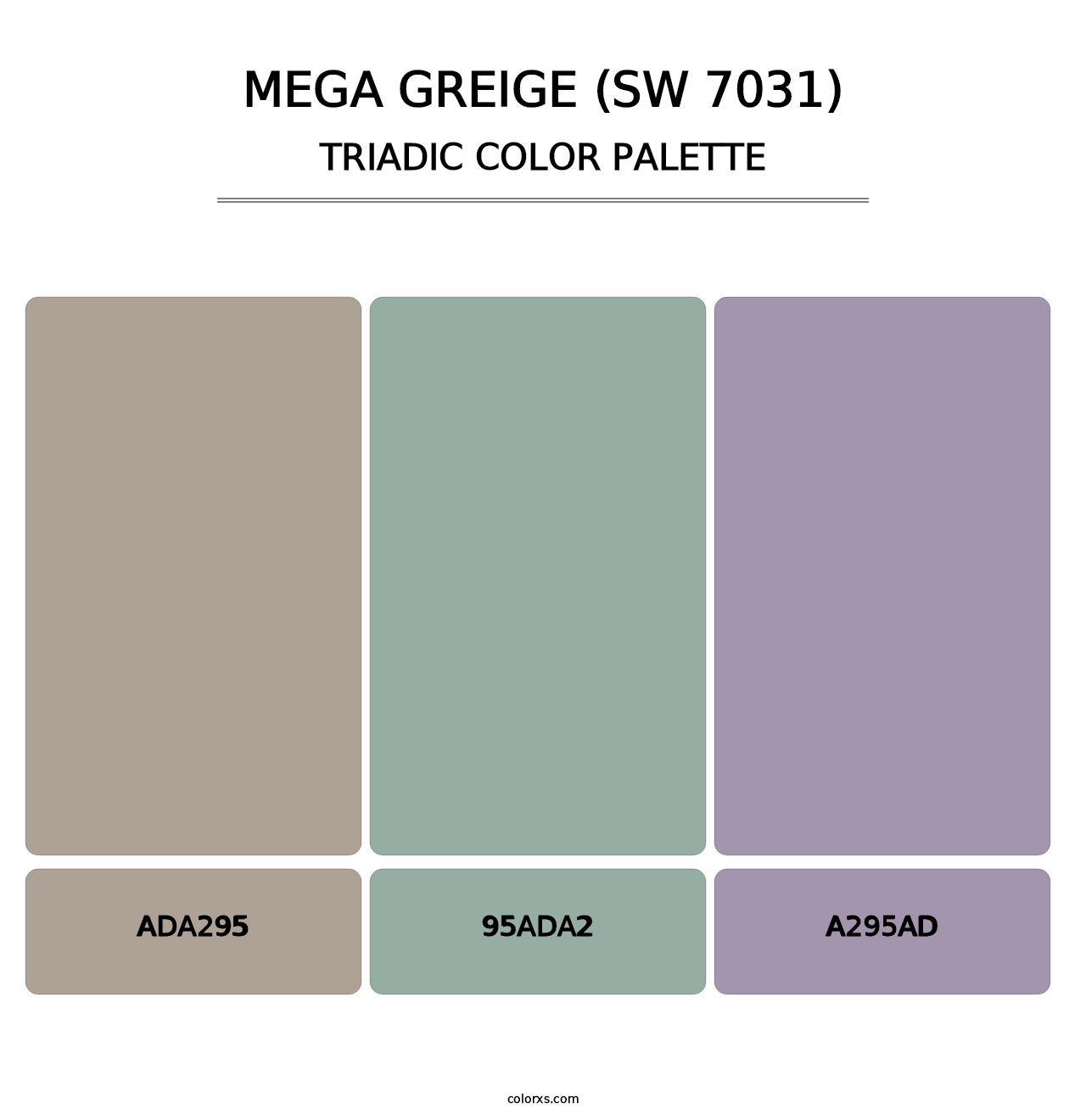 Mega Greige (SW 7031) - Triadic Color Palette