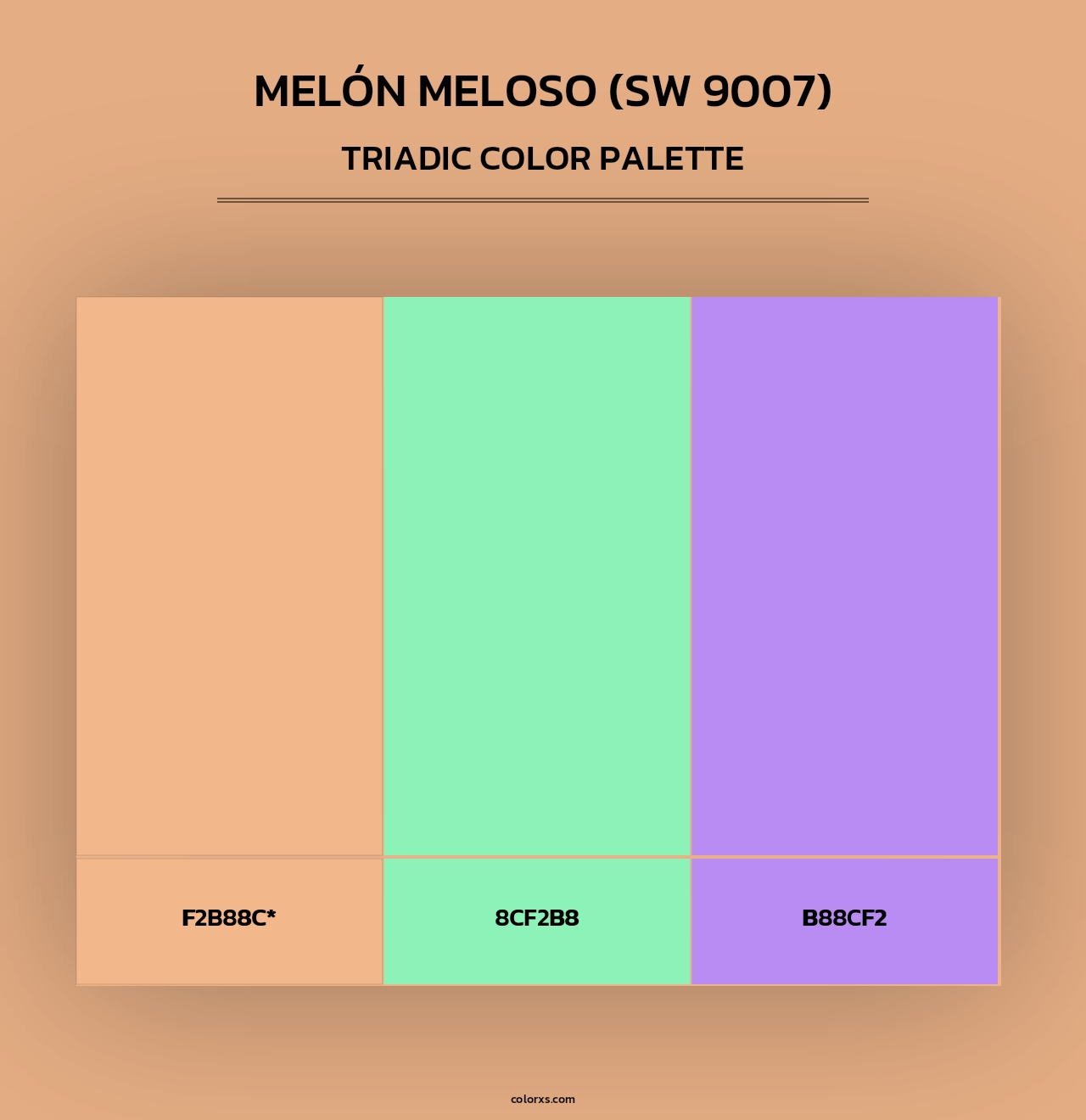 Melón Meloso (SW 9007) - Triadic Color Palette