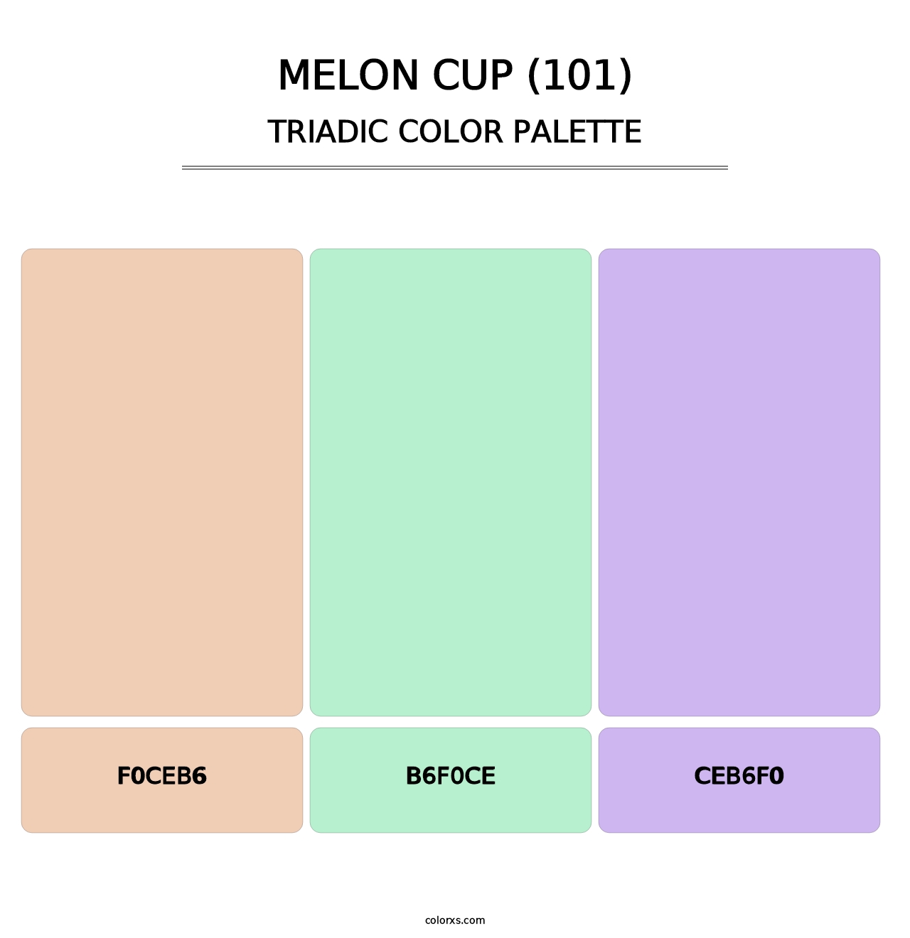Melon Cup (101) - Triadic Color Palette
