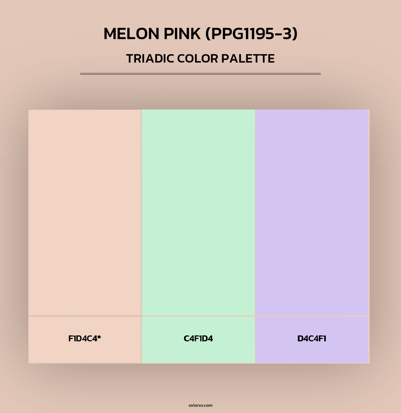 Melon Pink (PPG1195-3) - Triadic Color Palette