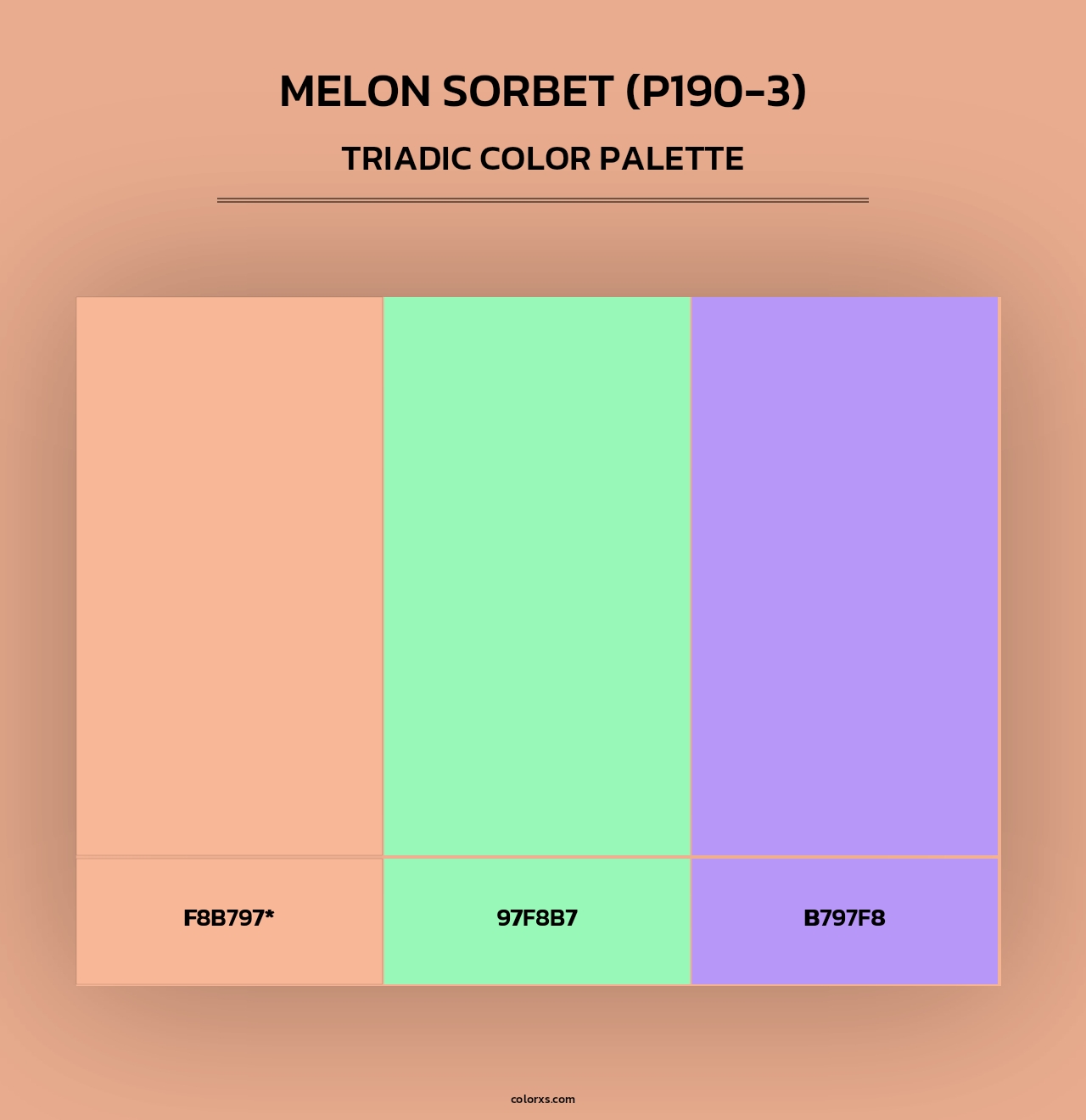 Melon Sorbet (P190-3) - Triadic Color Palette