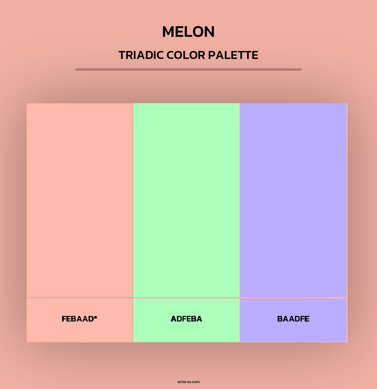 Melon - Triadic Color Palette