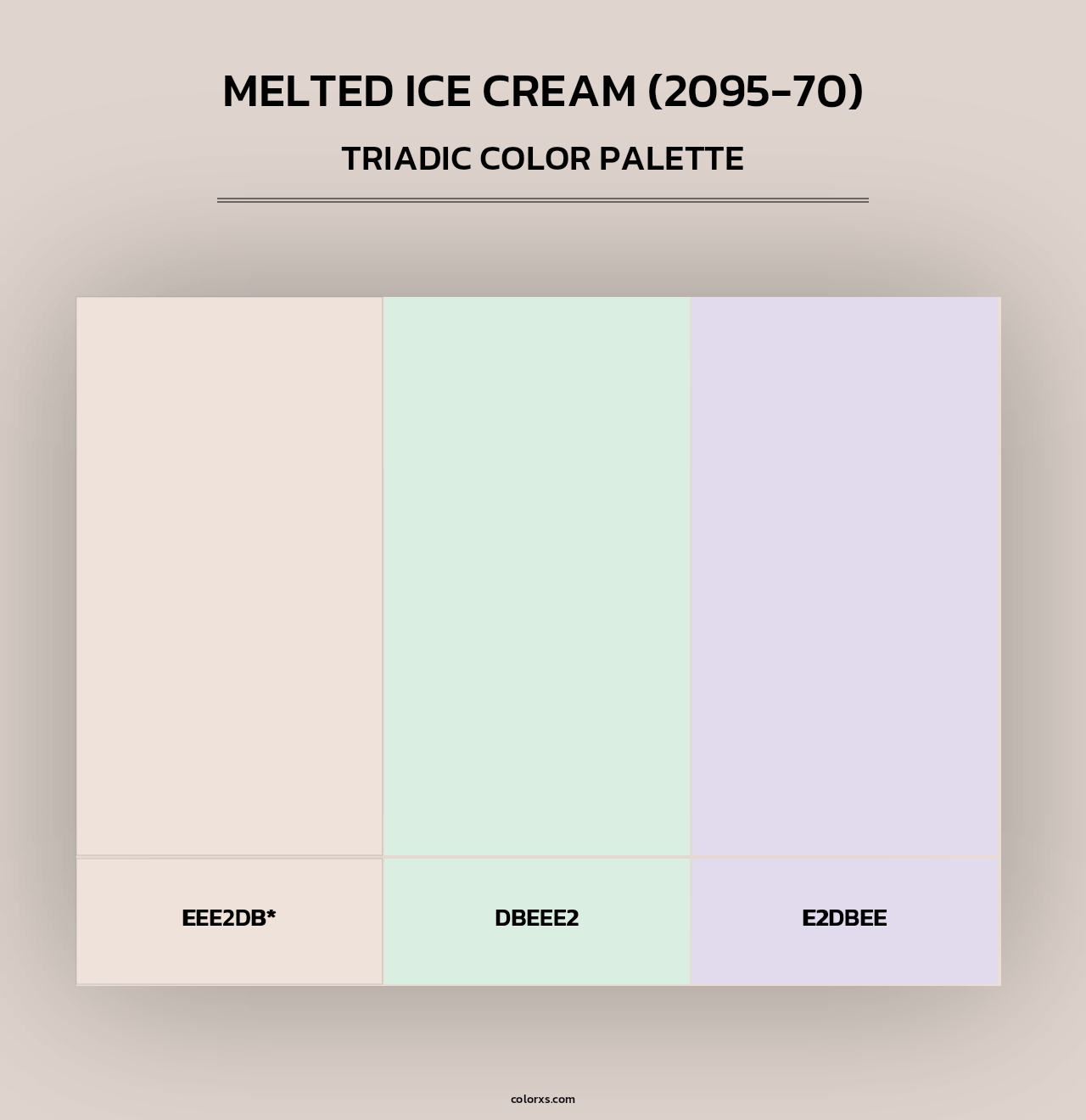 Melted Ice Cream (2095-70) - Triadic Color Palette