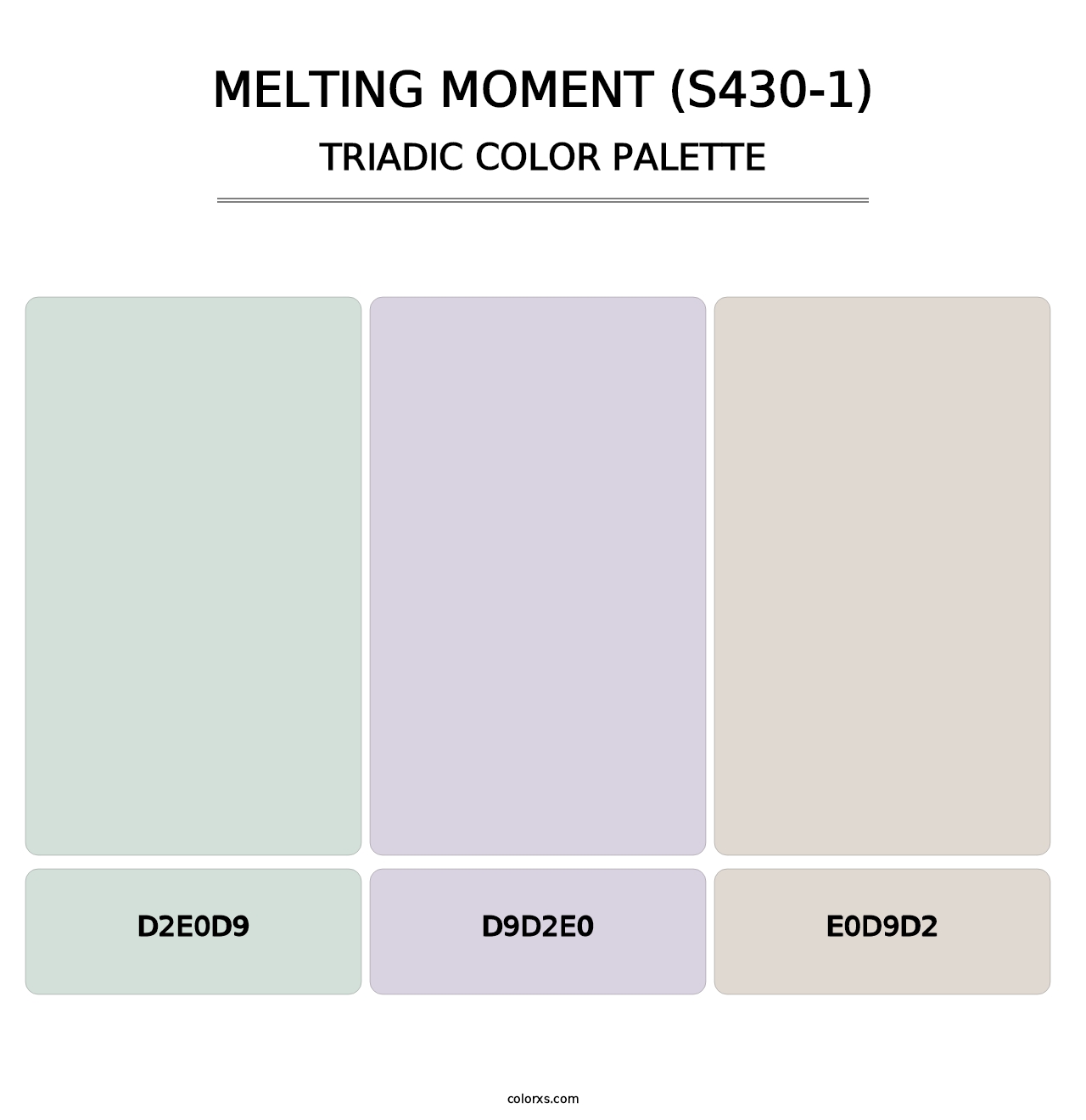 Melting Moment (S430-1) - Triadic Color Palette