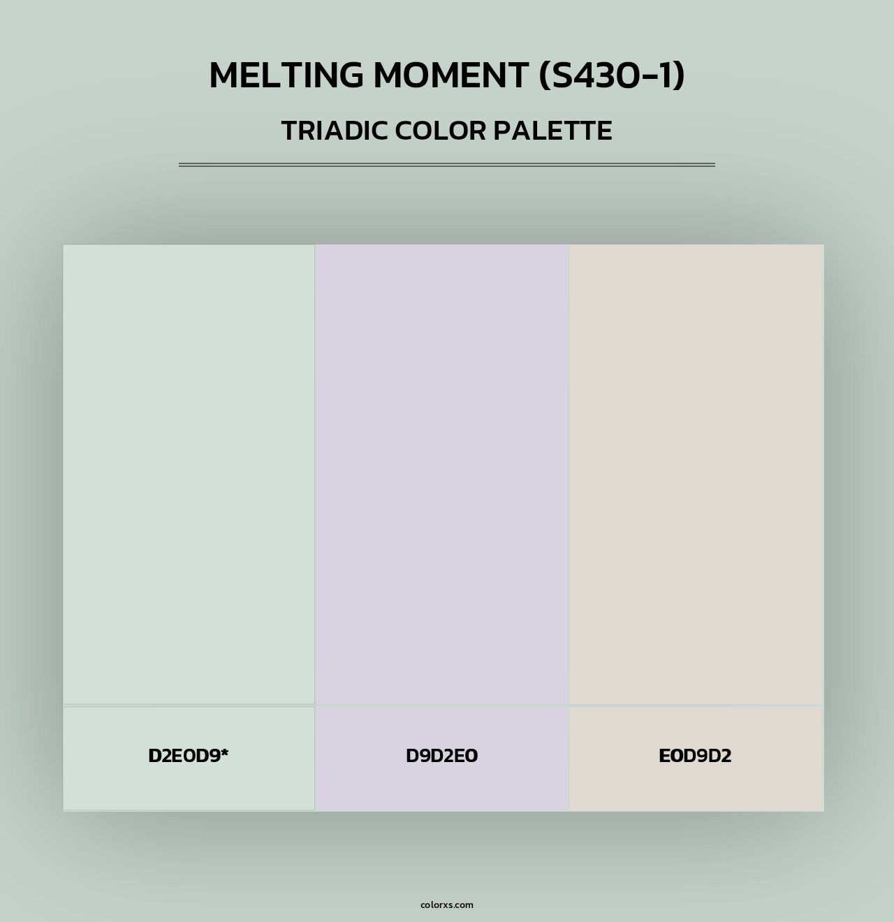 Melting Moment (S430-1) - Triadic Color Palette