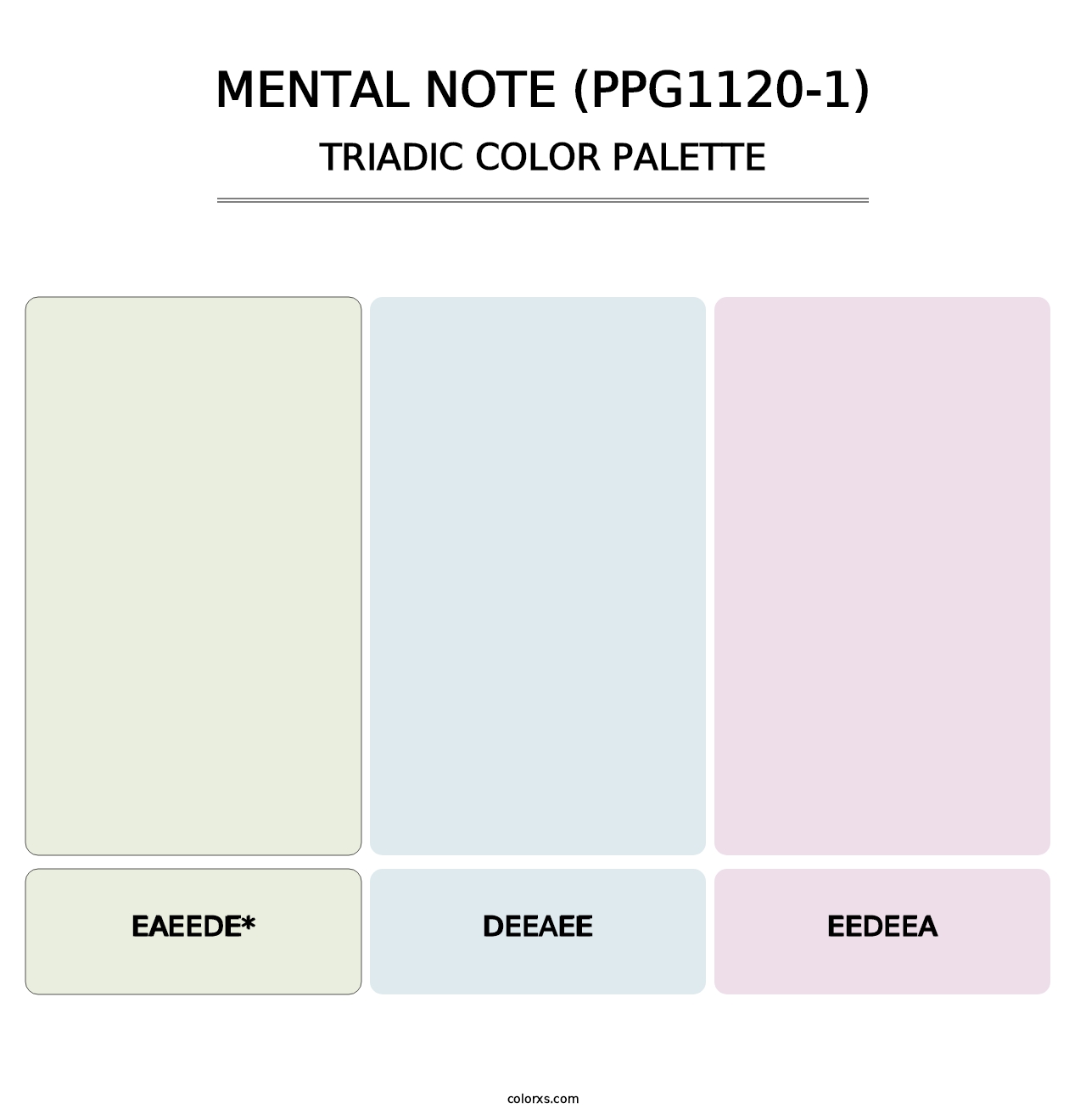 Mental Note (PPG1120-1) - Triadic Color Palette