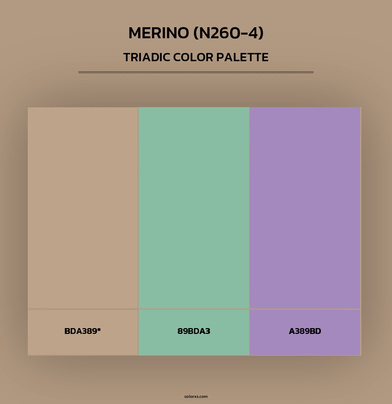 Merino (N260-4) - Triadic Color Palette