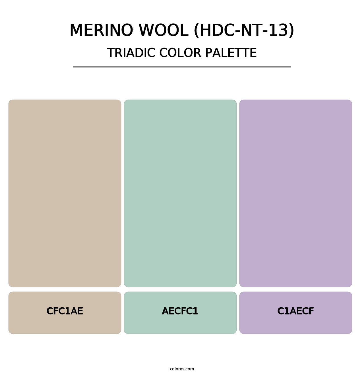 Merino Wool (HDC-NT-13) - Triadic Color Palette