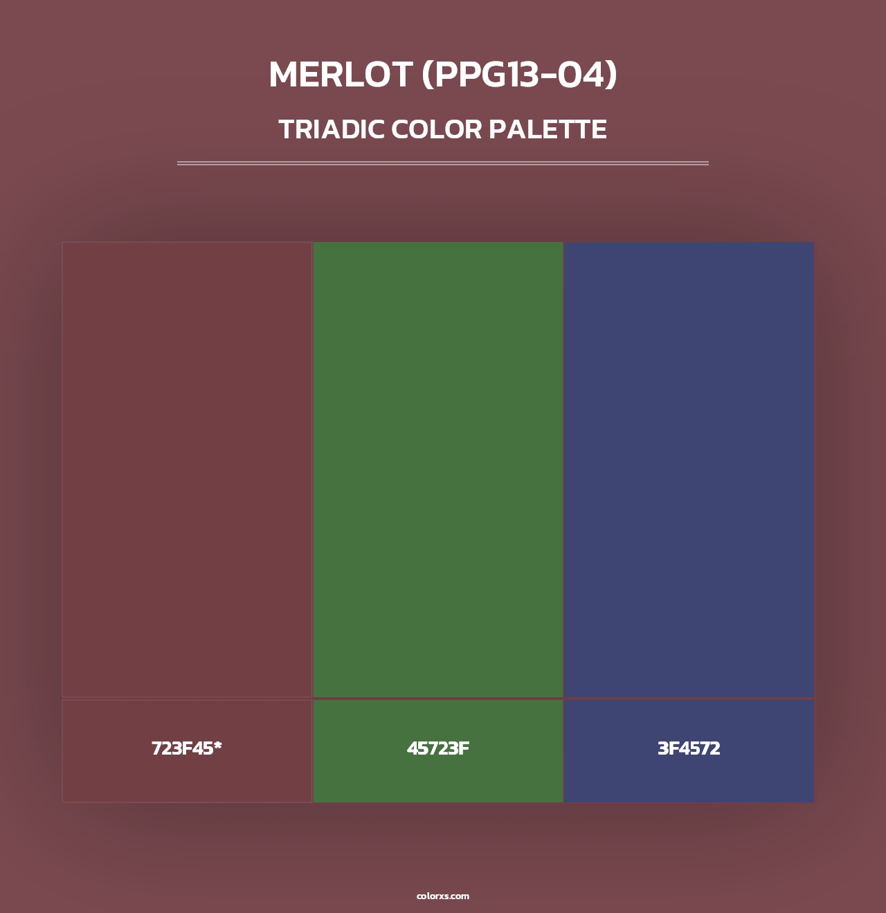 Merlot (PPG13-04) - Triadic Color Palette
