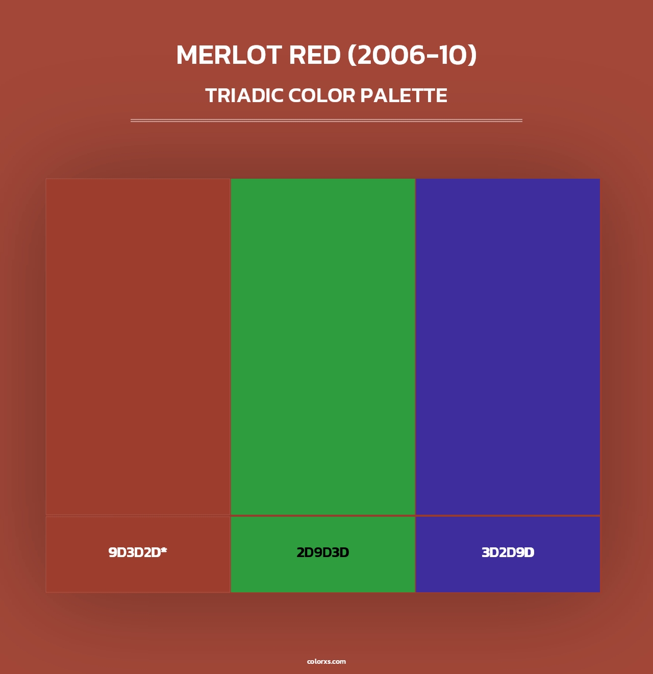 Merlot Red (2006-10) - Triadic Color Palette