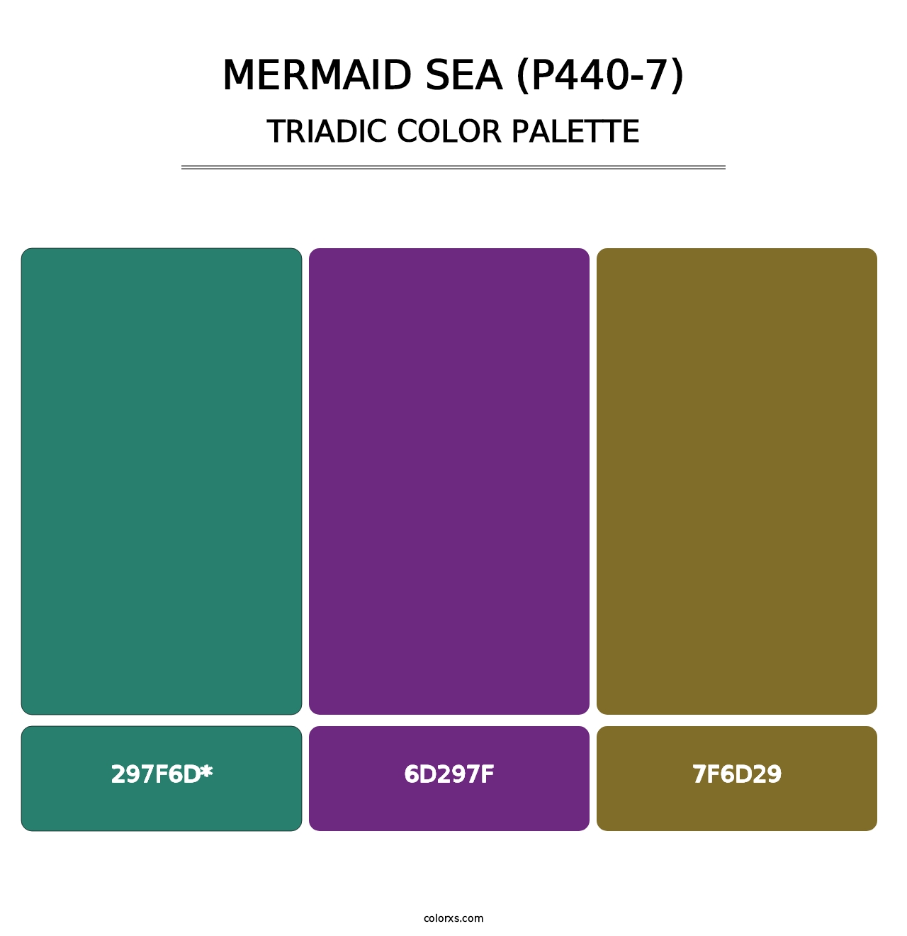 Mermaid Sea (P440-7) - Triadic Color Palette